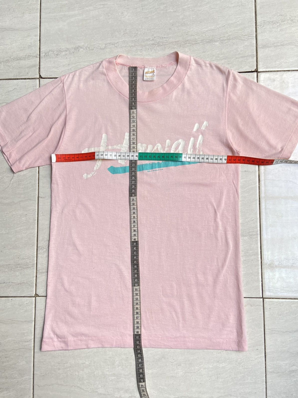 Vintage SPORTSWEAR Pink Hawaii T-Shirt Size US XS / EU 42 / 0 - 7 Thumbnail