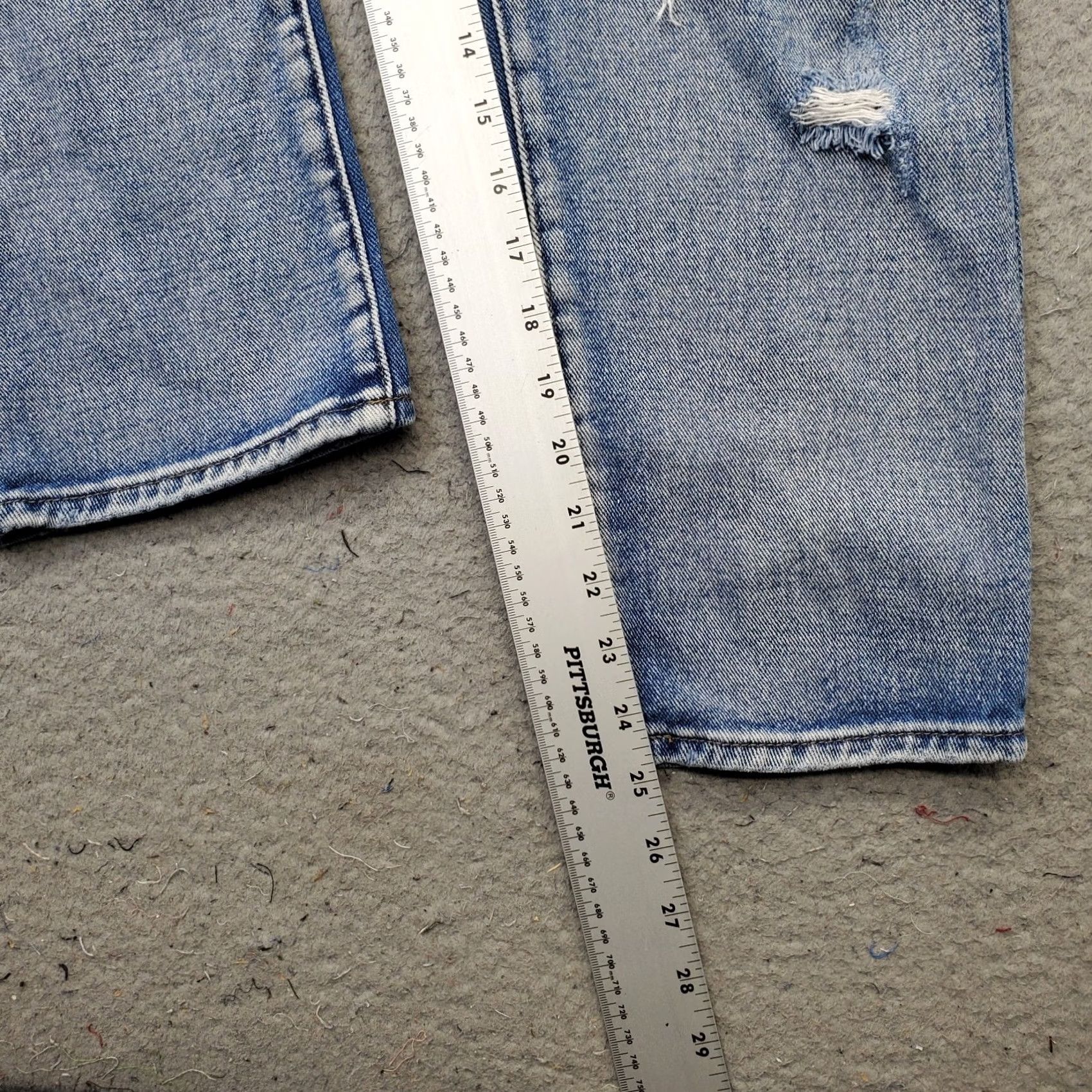 Pacsun PacSun Womens Jeans 30 Blue Denim Stretch Boho Faded Distressed Straight Leg Mom Size 30 Womens jeans Size 30" / US 8 / IT 44 - 4 Thumbnail