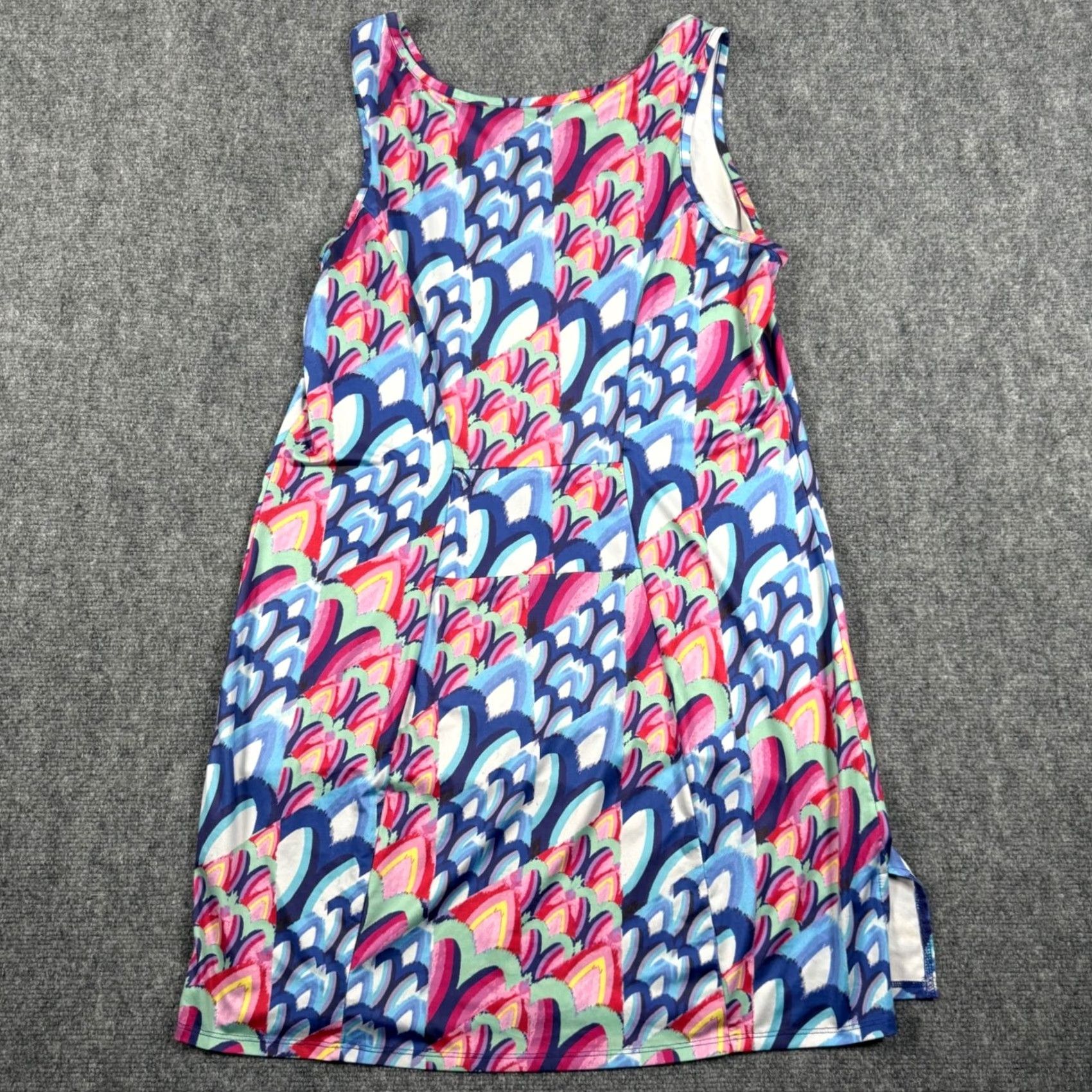 Paradise Paradise Bay Tank Dress Colorful Print Sleeveless Casual Keyhole Neck L Beach Size L / US 10 / IT 46 - 7 Thumbnail