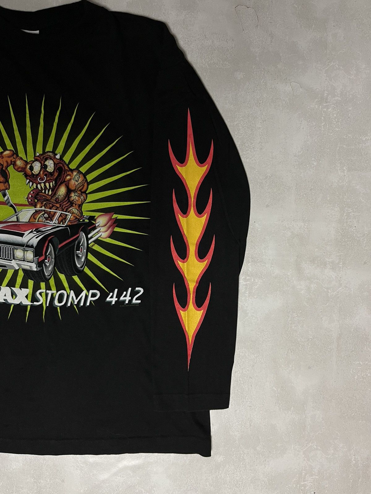 Designer Vintage 1995 Anthrax Stomp 442 Flame Longsleeve Tee y2k Size US L / EU 52-54 / 3 - 3 Thumbnail
