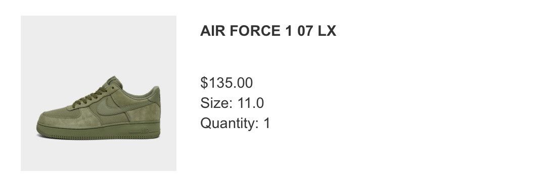 Nike AIR FORCE 1 07 LX Size US 11 / EU 44 - 2 Thumbnail