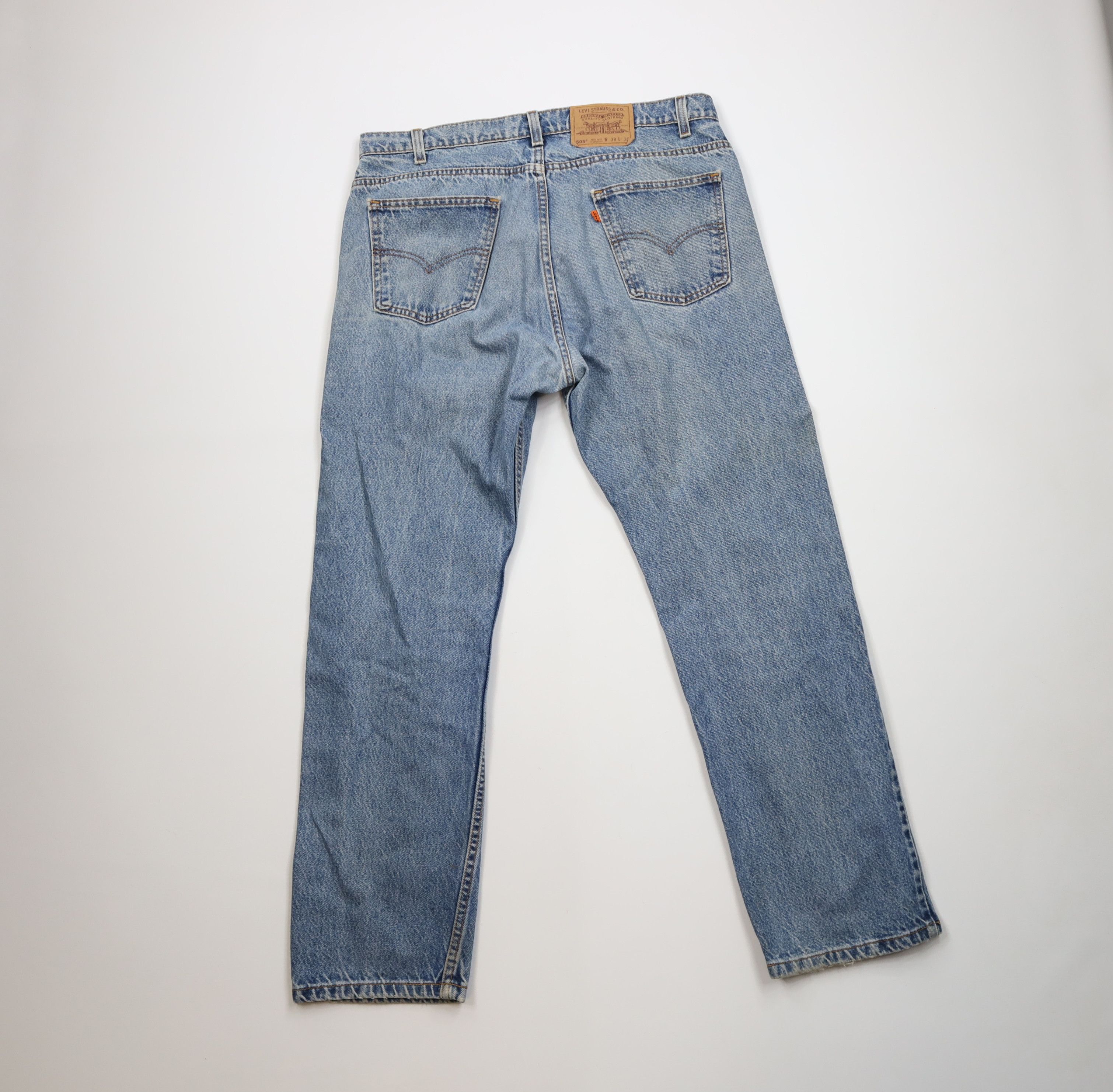 Levi's Vintage 90s Levis 505 Orange Tab Straight Leg Jeans USA Size US 38 / EU 54 - 11 Thumbnail