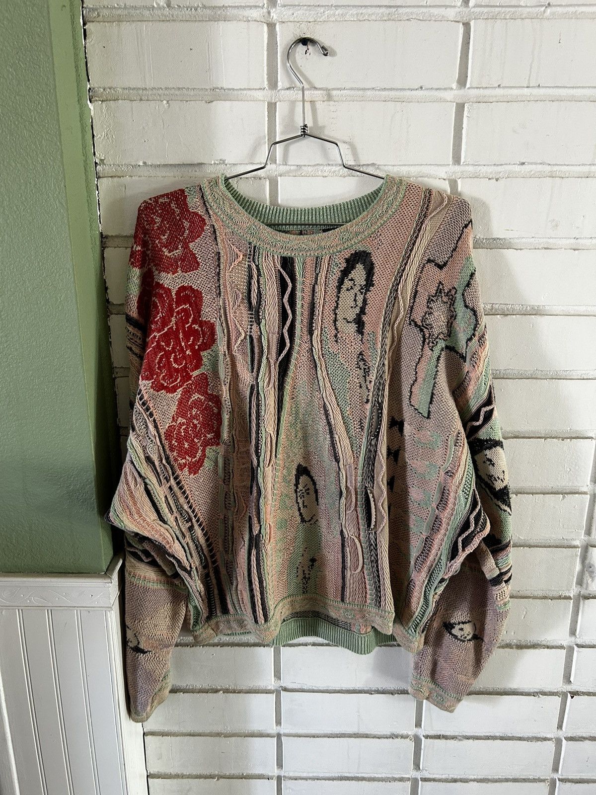 Kapital Kapital 7G Knit Virgin Mary Gaudy Sweater (sz 3) | Grailed