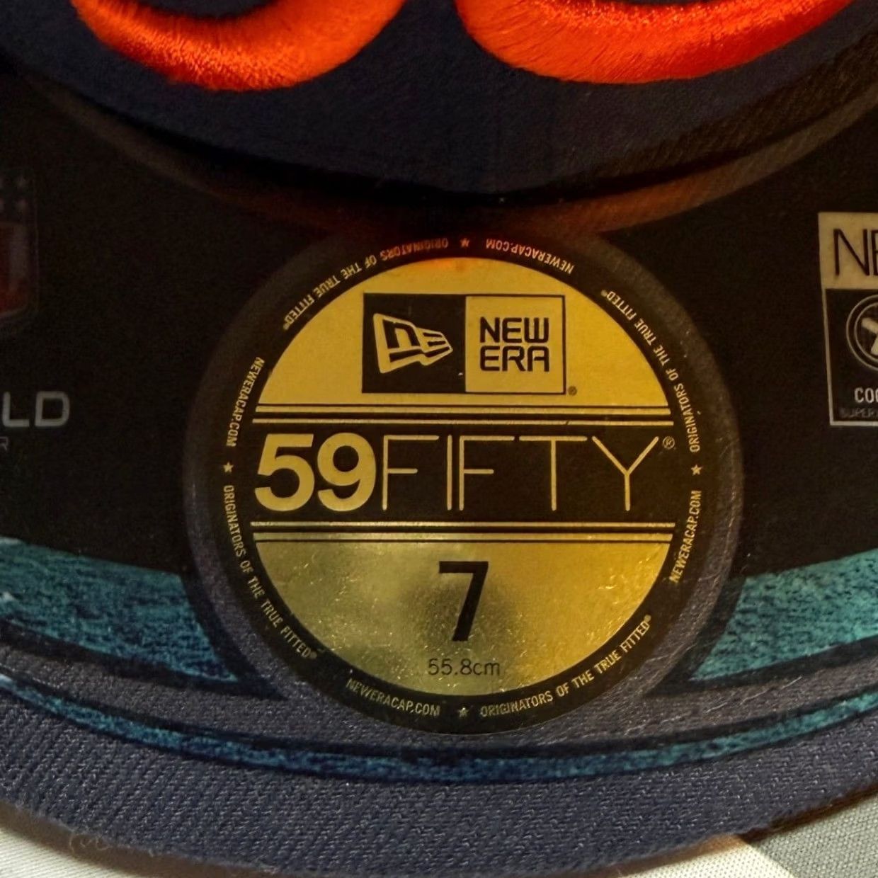 New Era New Era Chicago Bears Hat Mens 7 Navy NFL On-Field 59FIFTY Script B Fitted Cap Size ONE SIZE - 4 Thumbnail