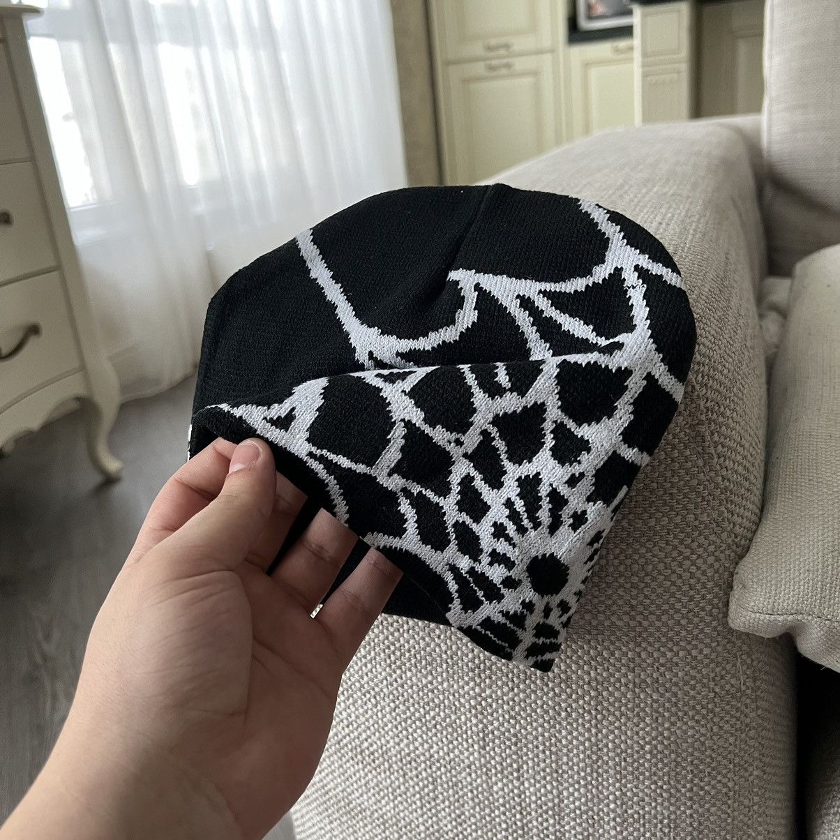 Japanese Brand × Vintage 🕸️Spider Web Beanie Hat y2k Size ONE SIZE - 7 Thumbnail