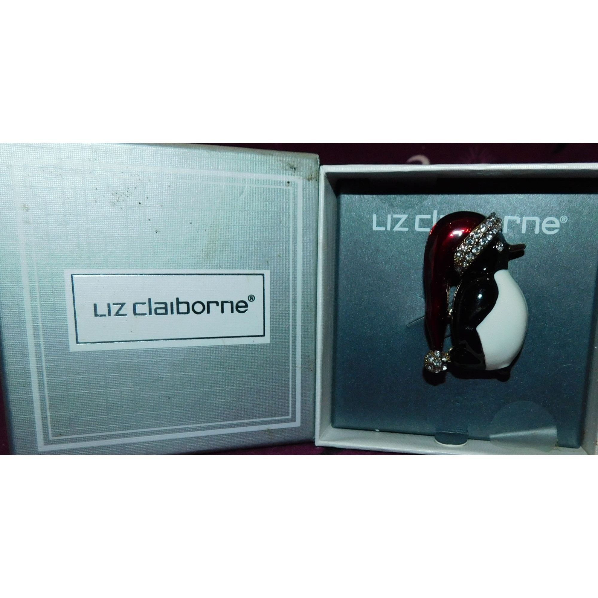 Liz Claiborne Vintage Liz Claiborne Rhinestone Penguin Holiday Brooch Size ONE SIZE - 3 Thumbnail