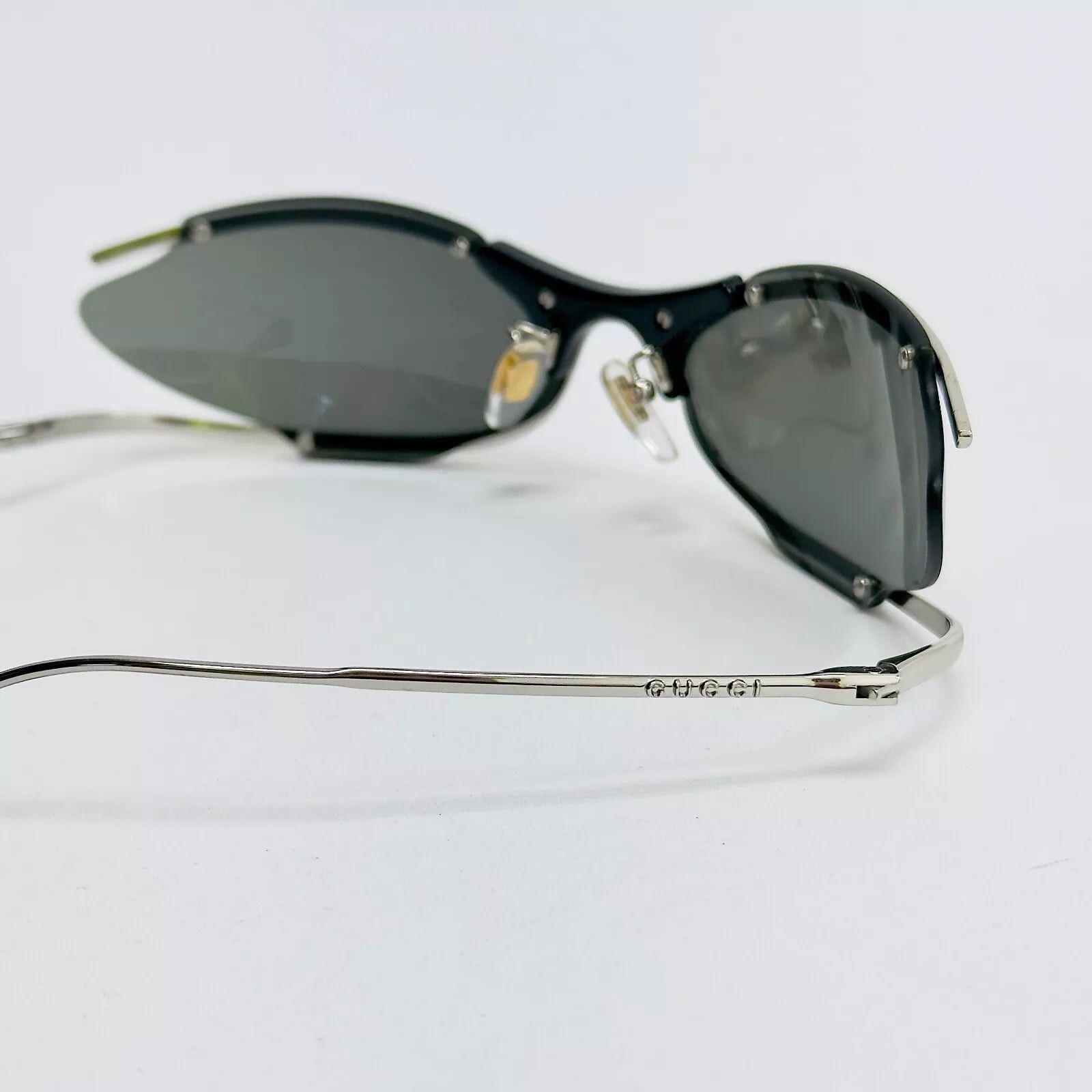 Gucci GUCCI 1487 Black Silver Gold Designer Mask Gg1487S 001 Size ONE SIZE - 8 Thumbnail
