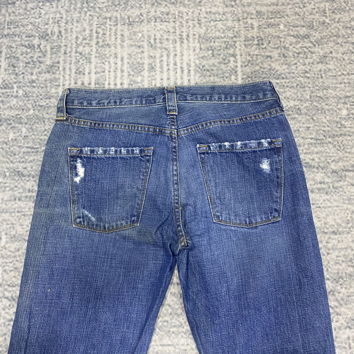 Beauty Beast × Japanese Brand × Vintage Sickk☠️ JCrew Ripped Vintage Washed Jeans 90s Size US 31 - 12 Thumbnail