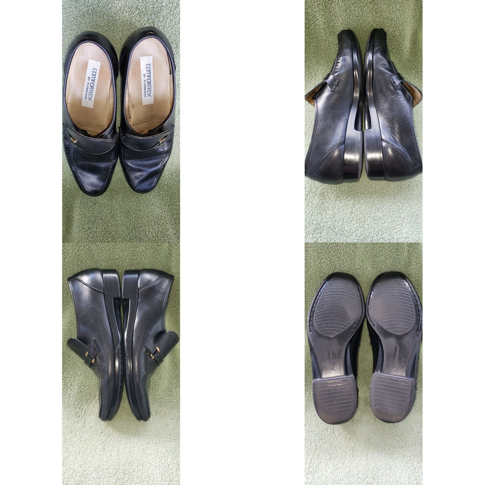 Florsheim Florsheim Loafers Comfortech Size 9.5D Black Gold Buckle Apron Toe Dress Leather Men Womens? Size US 10 / EU 43 - 8 Thumbnail