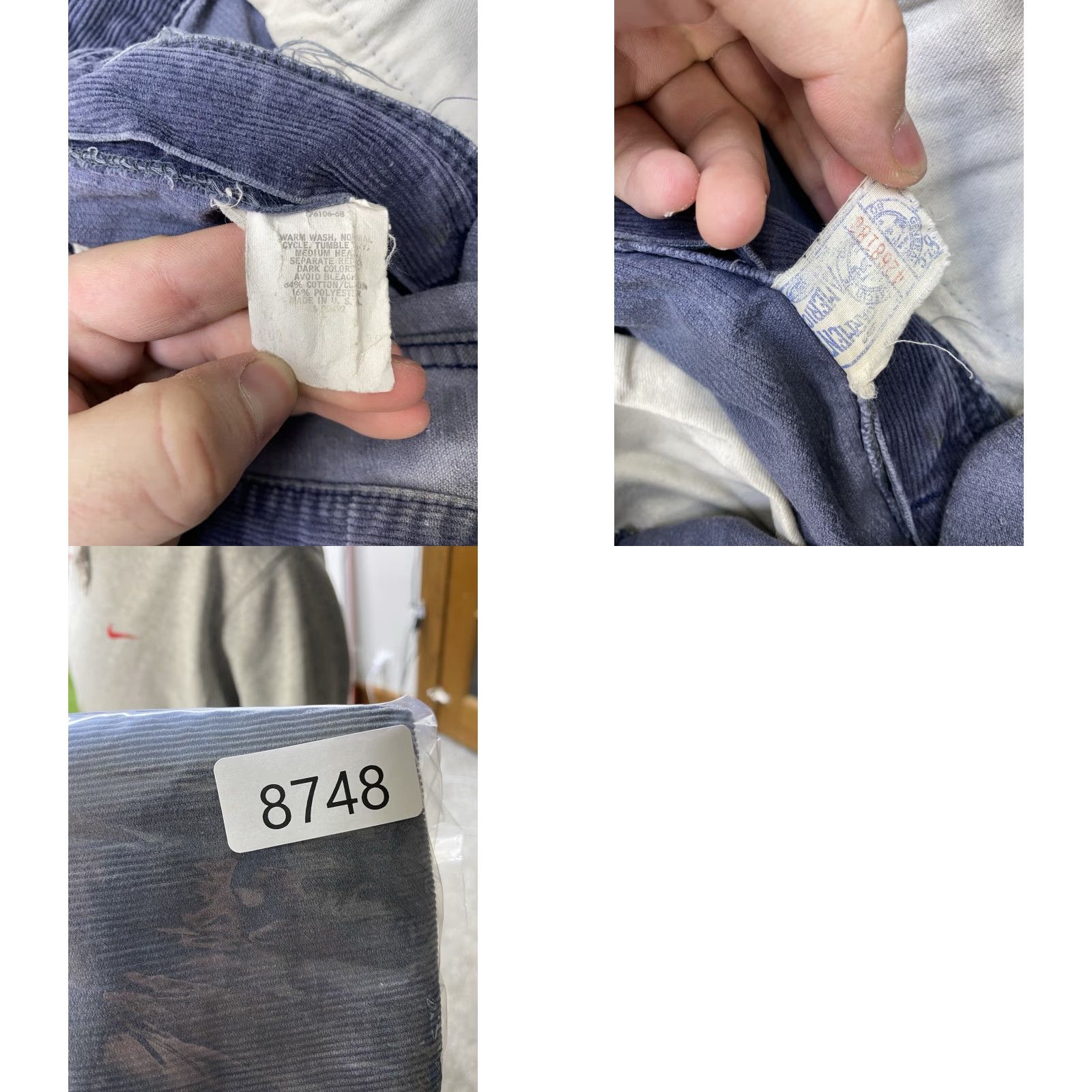 Lee VINTAGE Lee Gray Corduroy Pants Mens 28x30 Straight Leg 5-Pocket Lee 101 Z USA USA 80s 90s Mens Size US 28 / EU 44 - 9 Thumbnail