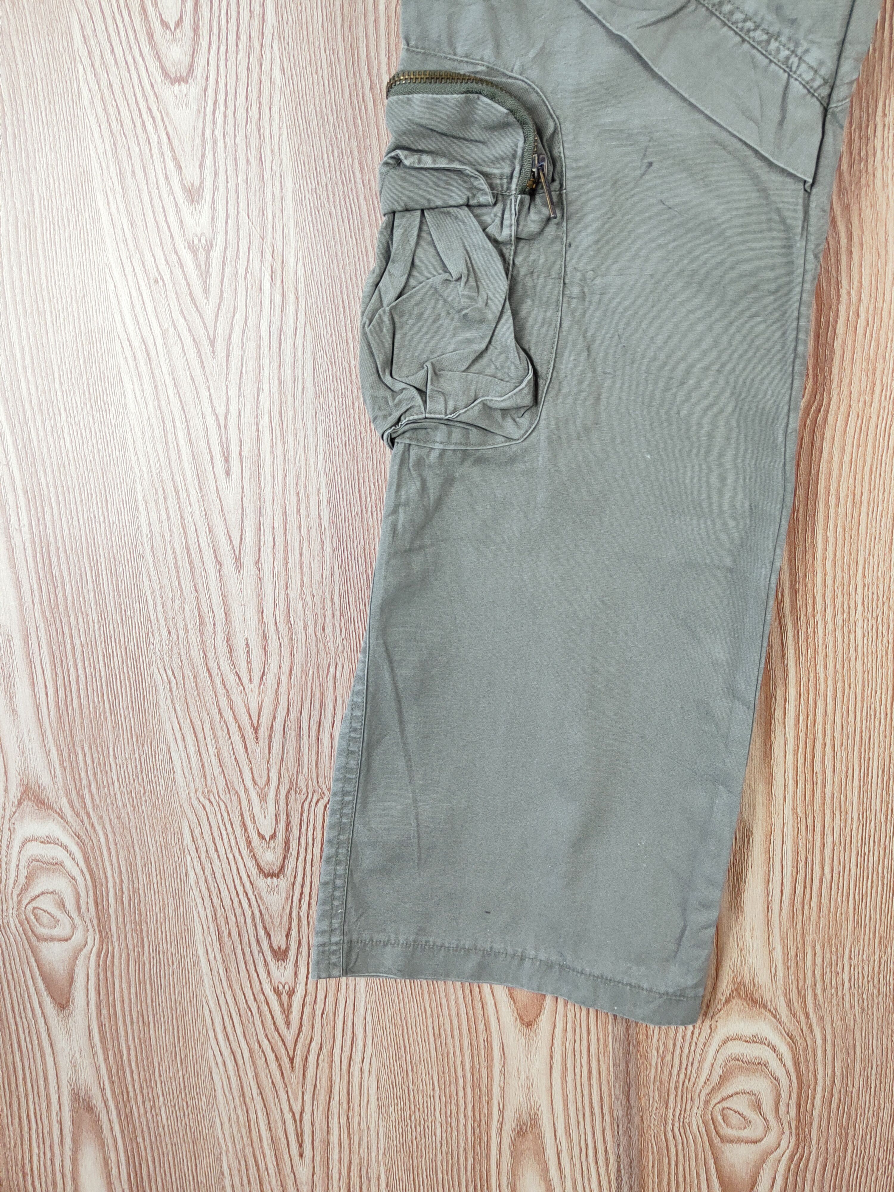 Japanese Brand Crisnare Green Multipocket Tactical Cargo Pants #W400 Size 29" - 4 Thumbnail