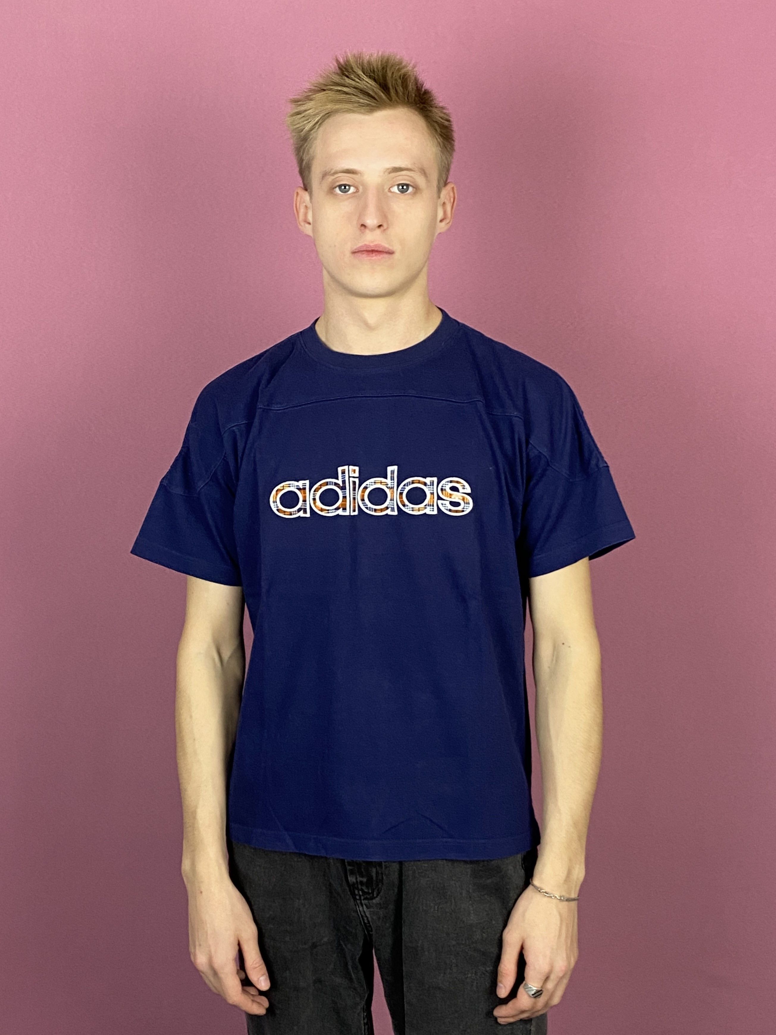 Adidas × Vintage 90s Adidas Vintage Men's T-Shirt - M Size US M / EU 48-50 / 2 - 1 Thumbnail