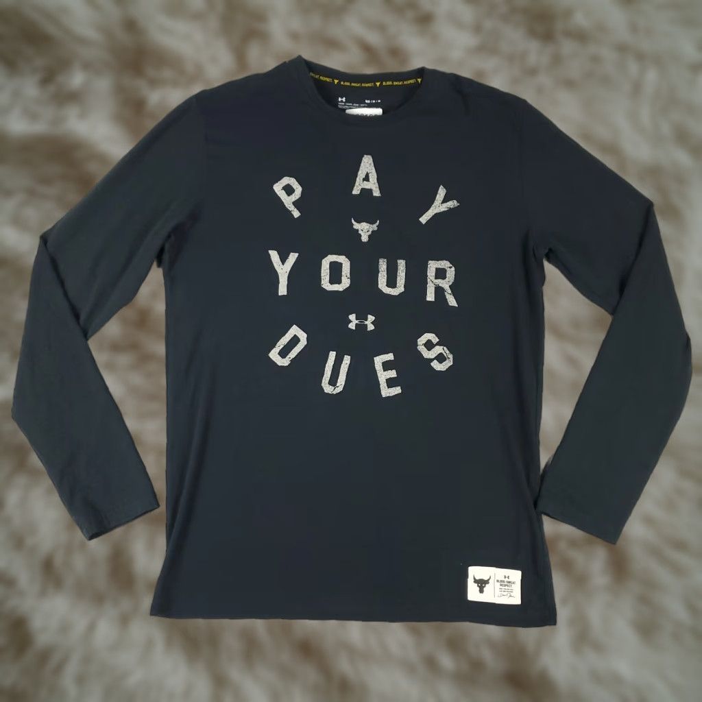 Under Armour Under Armour T Shirt Medium Black Project Rock Bull Graphic Long Sleeve Mens Size US M / EU 48-50 / 2 - 1 Thumbnail