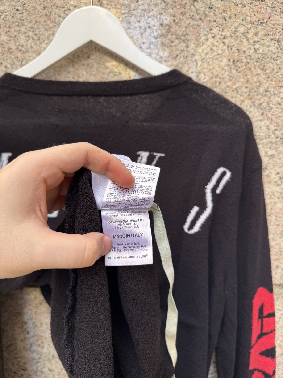 Off-White Off white mirror ss17 skull knit M | Grailed