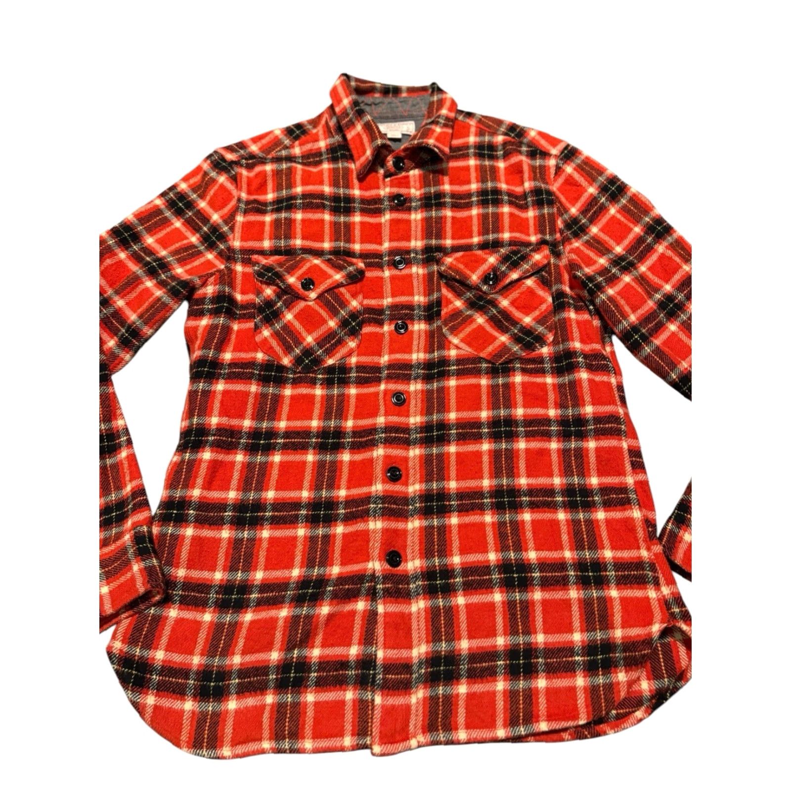 Wallace & Barnes Wallace & Barnes Heavyweight Flannel Shirt Plaid Men S Regular Cotton Multicolor Long Sleeve Button-Up with Pockets Size US S / EU 44-46 / 1 - 2 Thumbnail