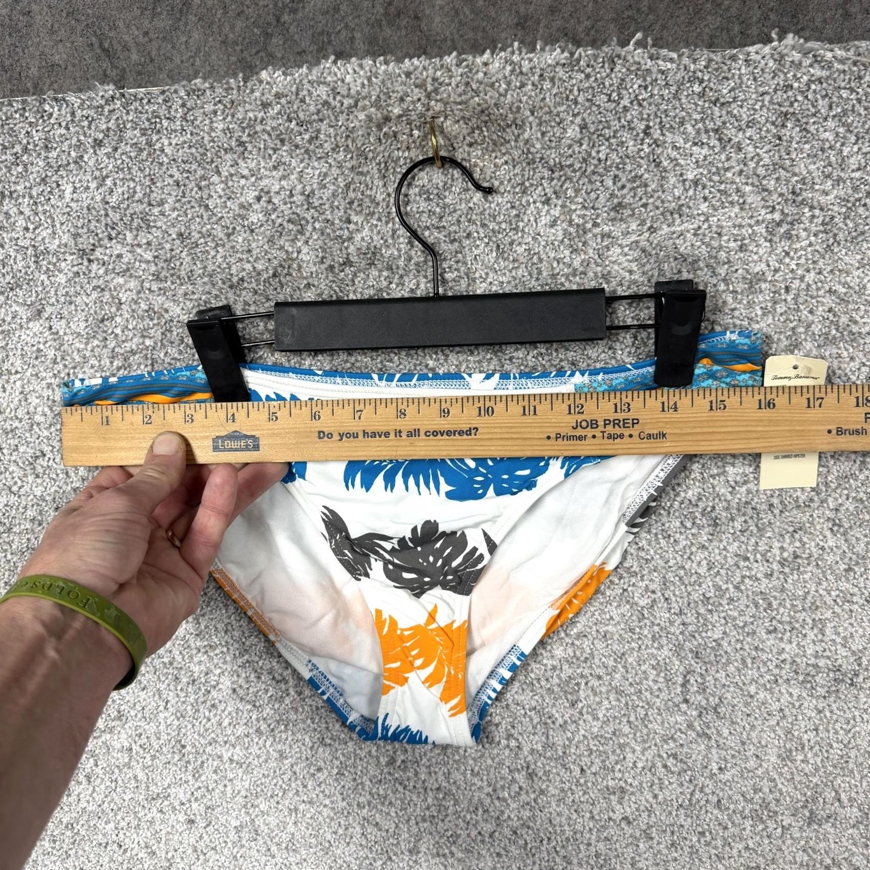 Tommy Bahama Tommy Bahama Bikini Bottom Hipster Multicolor Palm Stripe L Beach Resortwear Women Tropical Swim Bottom Size 36" / US 14 / IT 50 - 3 Thumbnail