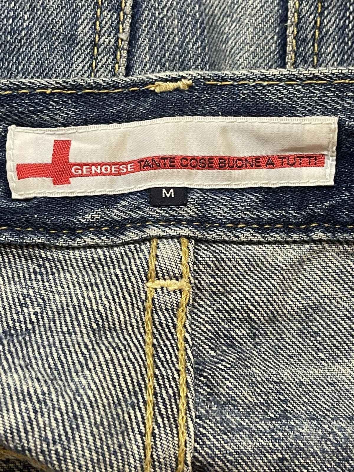 14th Addiction Vintage Japanese Genoese Faded Wash Style Loose Jeans Size US 32 / EU 48 - 10 Thumbnail
