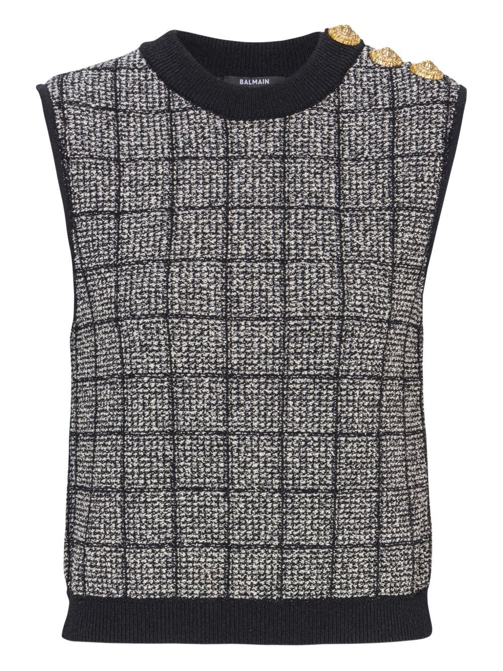 Balmain TWEED TANK TOP Size XS / US 0-2 / IT 36-38 - 1 Thumbnail