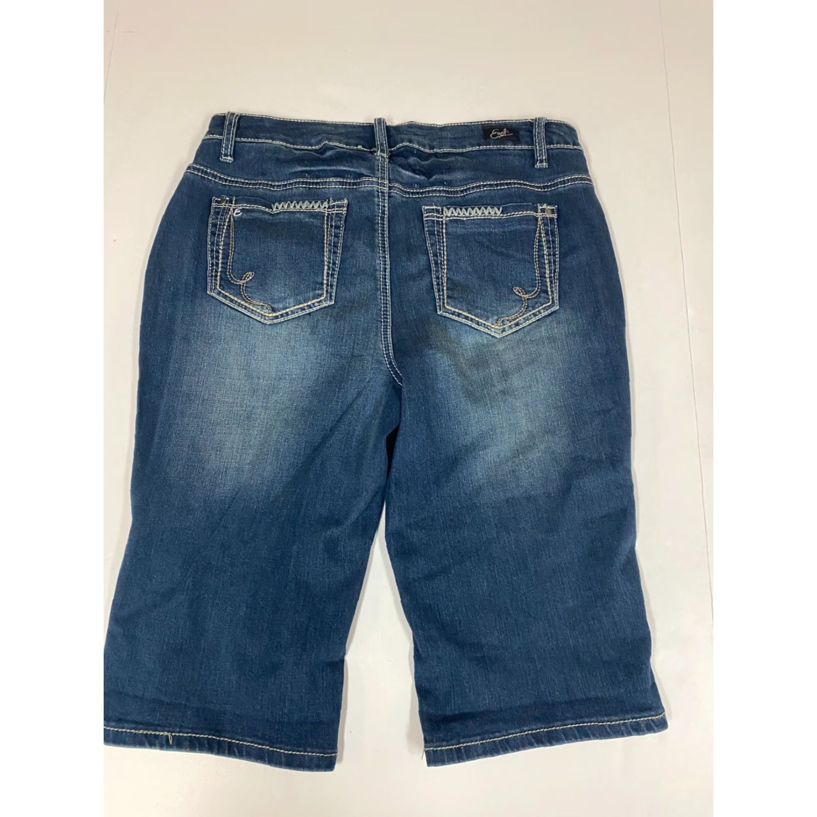Vintage Earl Jean Womens Capri Jeans Blue 30 Regular Denim Cotton Blend Zipper Pockets Size 30" / US 8 / IT 44 - 5 Thumbnail
