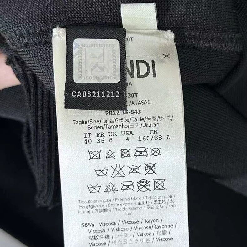 Fendi FENDI Signature Black Sweatshirt with Design Size L / US 10 / IT 46 - 6 Thumbnail