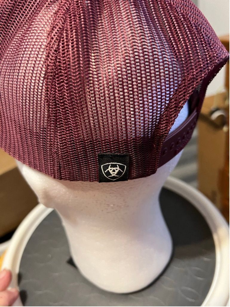 Ariat Men's Ariat Richardson One Size Grey Maroon Trucker Hat Size ONE SIZE - 3 Thumbnail