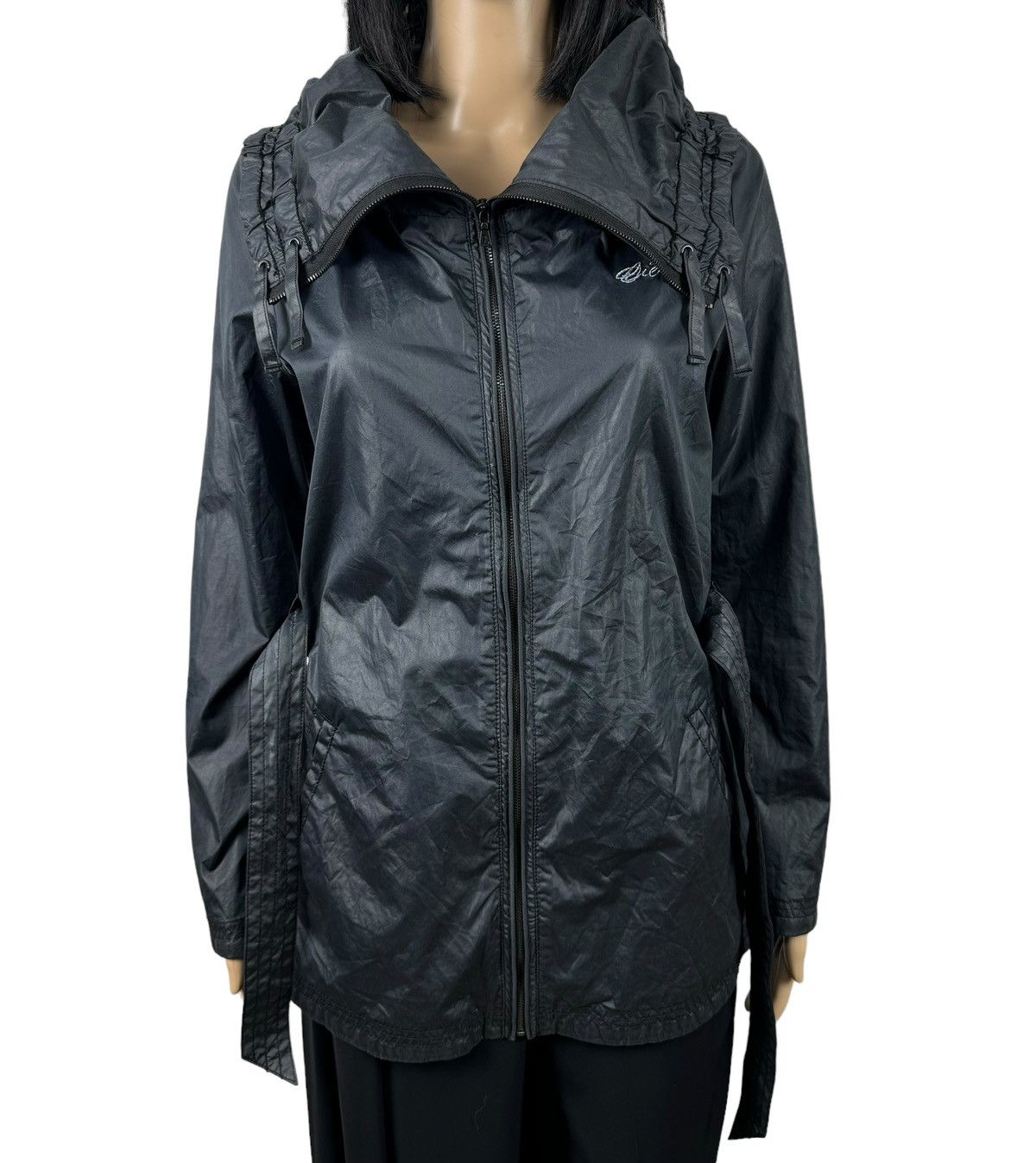 Diesel × Vintage Diesel Navy Blue Nylon Parka Belted Vintage size XL Size XL / US 12-14 / IT 48-50 - 6 Thumbnail