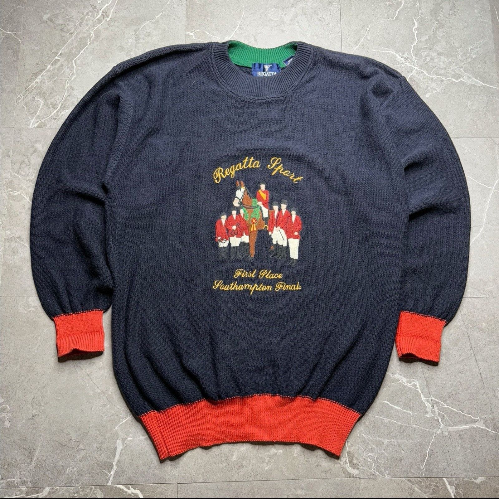 Vintage Vintage 90s Regatta Sport First Place Southampton Sweater Size US M / EU 48-50 / 2 - 3 Thumbnail