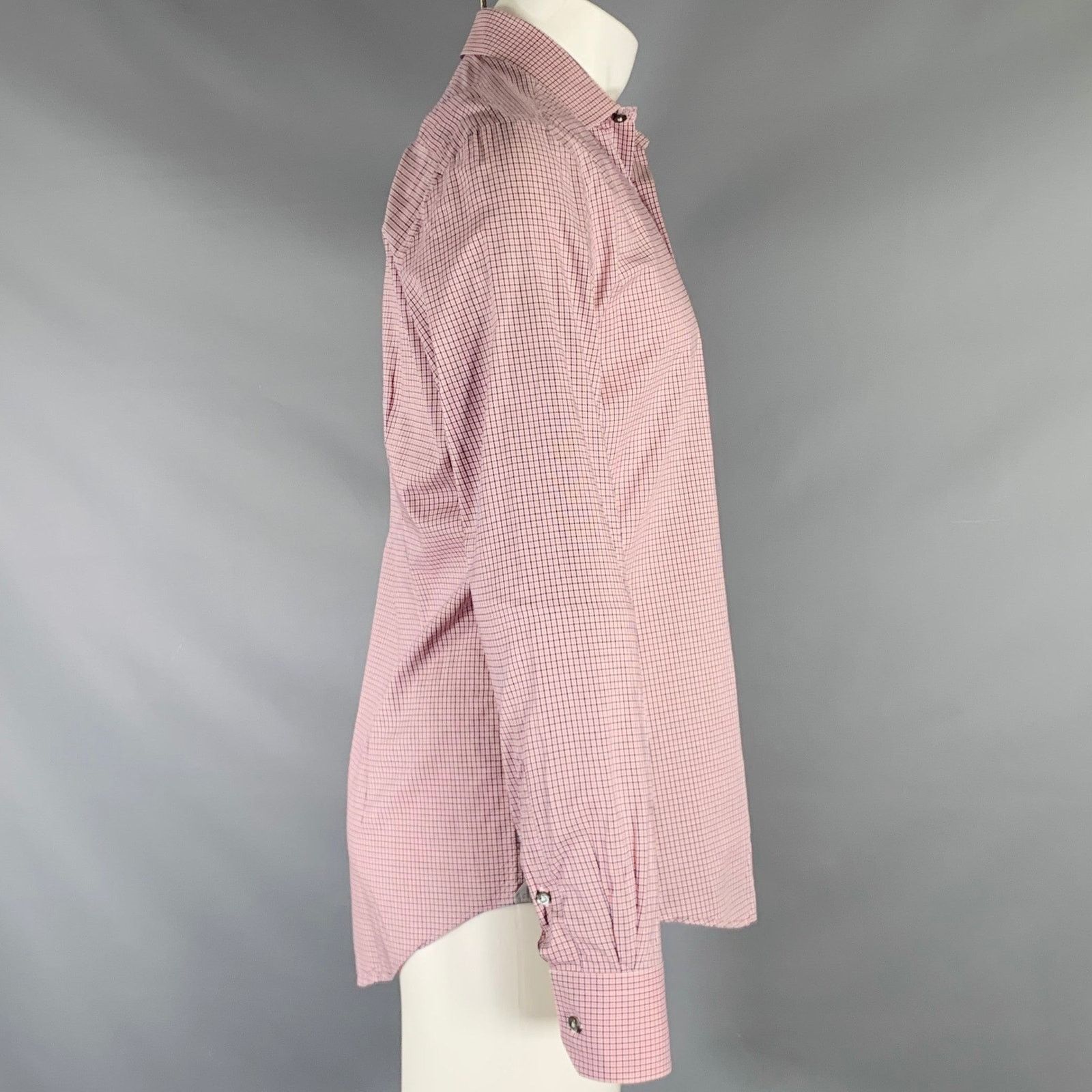 Lanvin LANVIN Red Blue White Checkered Cotton Long Sleeve Shirt Size US S / EU 44-46 / 1 - 3 Thumbnail