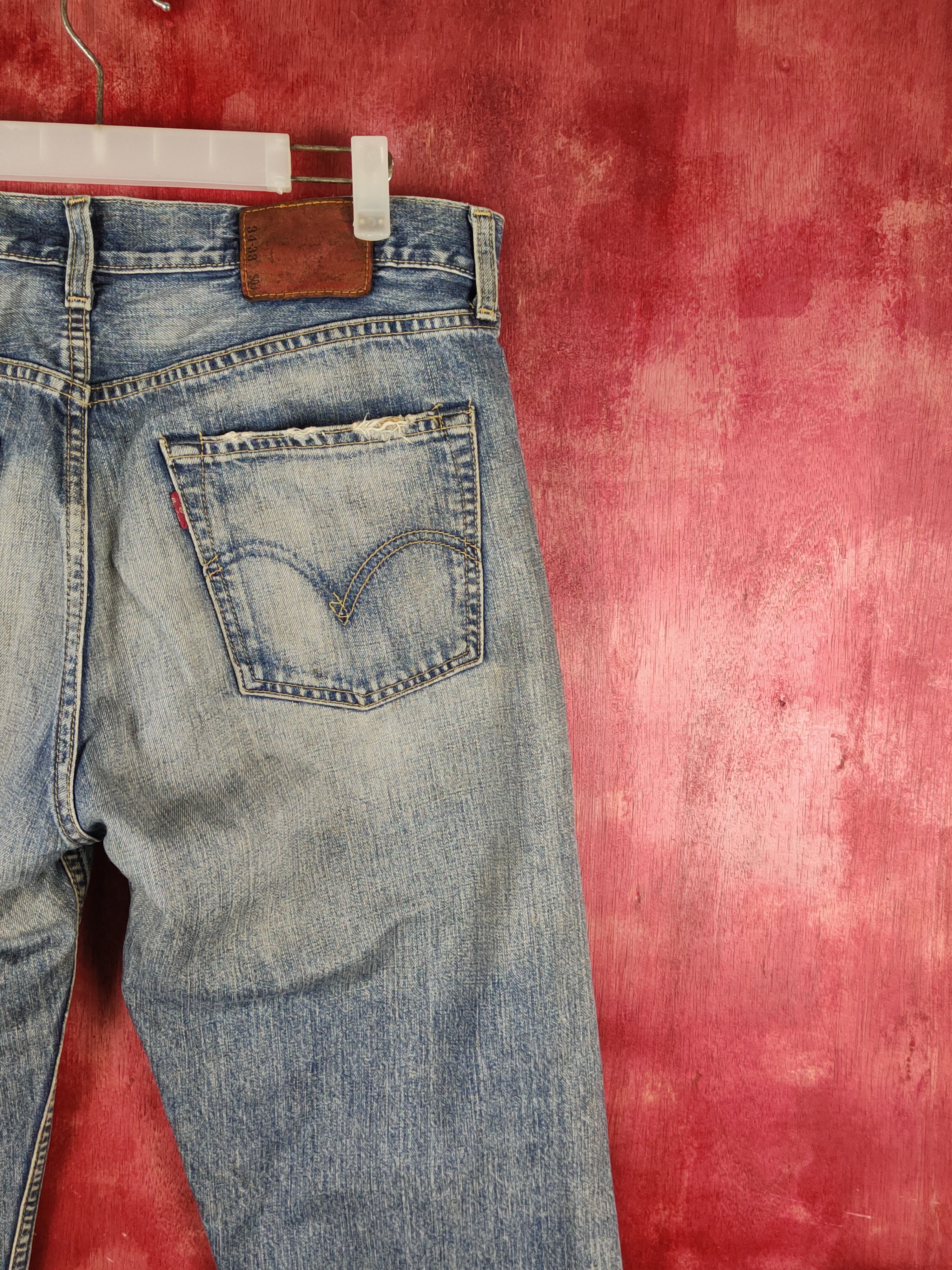 Levi's DL Levi's Blue Faded Distressed Ripped Jeans #S2308 Size US 34 / EU 50 - 12 Thumbnail