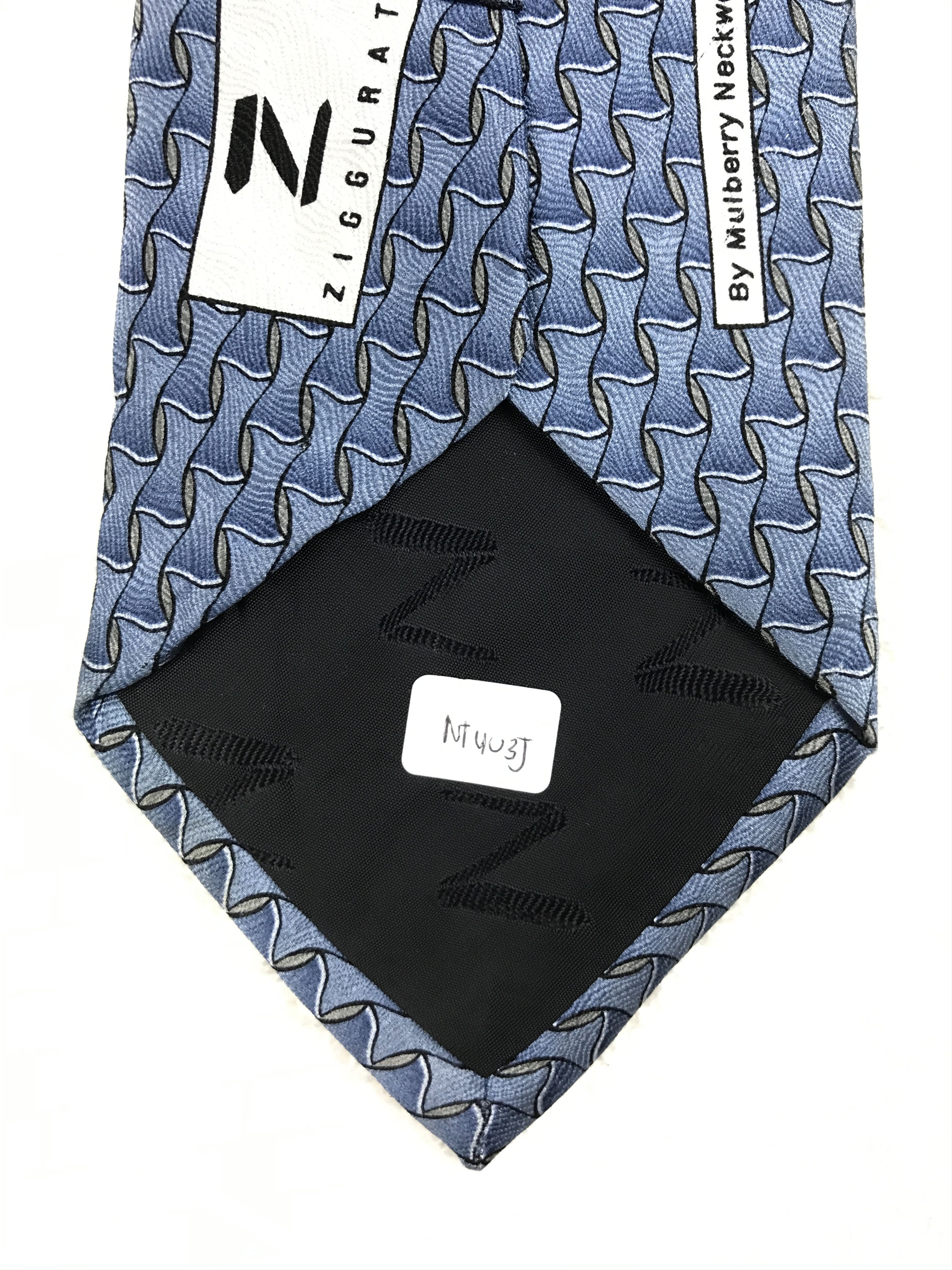 Designer × Mulberry × Vintage Vintage Ziggurat By Mulberry Necktie Size ONE SIZE - 8 Thumbnail