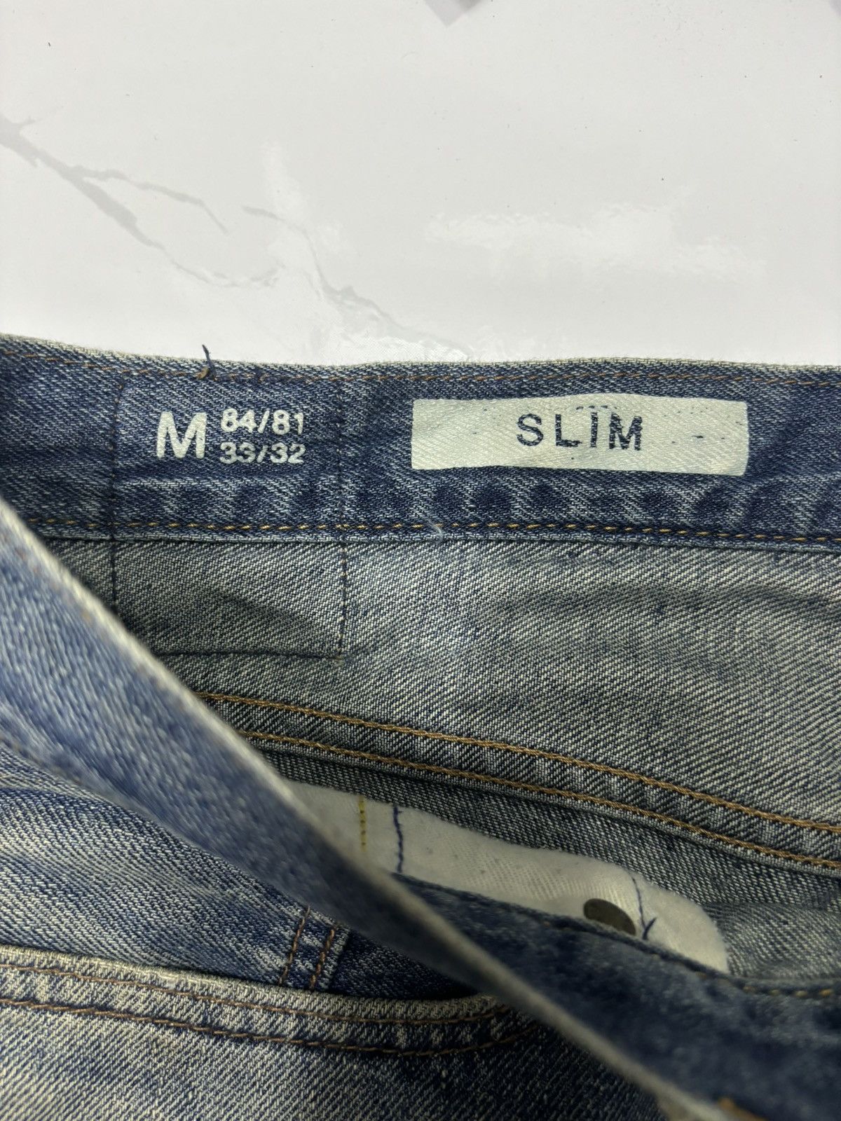 Kapital FW14 MEDIUM TINTED DESTROY JEANS SLIM FIT GAP Size US 36 / EU 52 - 10 Thumbnail