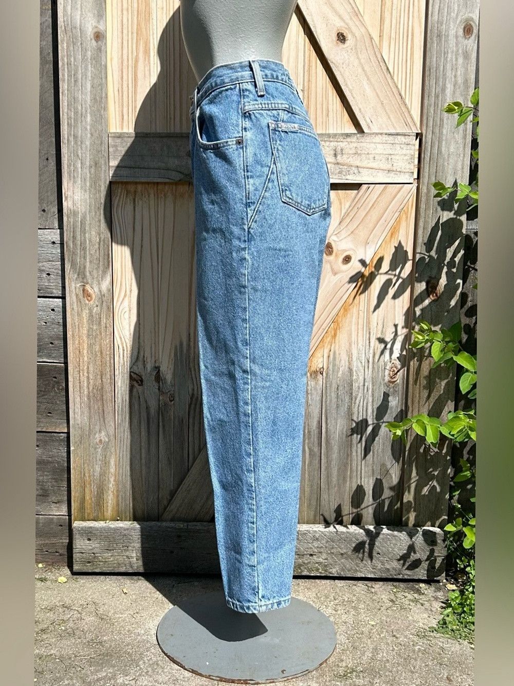 Other Vintage 90s Zena Blue Denim High Waisted Tapered Mom Jeans Size 30" / US 8 / IT 44 - 2 Thumbnail