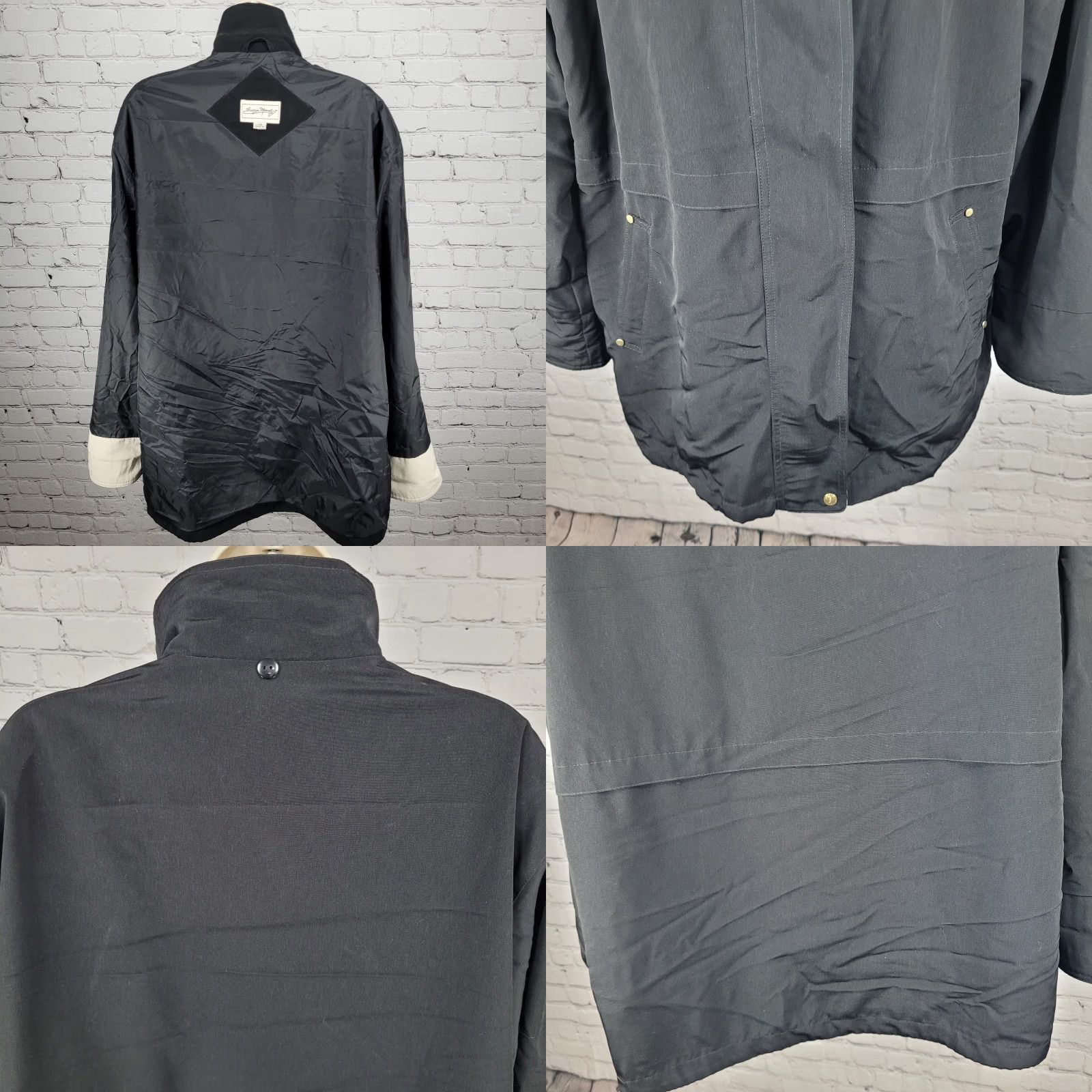 Vintage VTG Giorgio Morandi Black Gold Snap Full Zip Pockets Lined Collared Jacket 1X Womens Black Gold Snap Full Zip Pockets Lined Collared Jacket 1X Size XL / US 12-14 / IT 48-50 - 8 Thumbnail