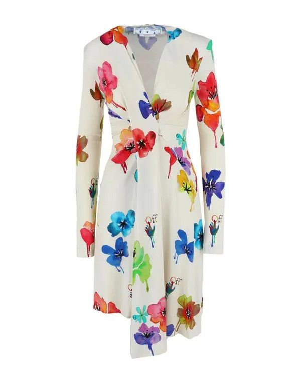 Off-White o1y1125 Midi Dress in Multicolor Size XS / US 0-2 / IT 36-38 - 1 Thumbnail