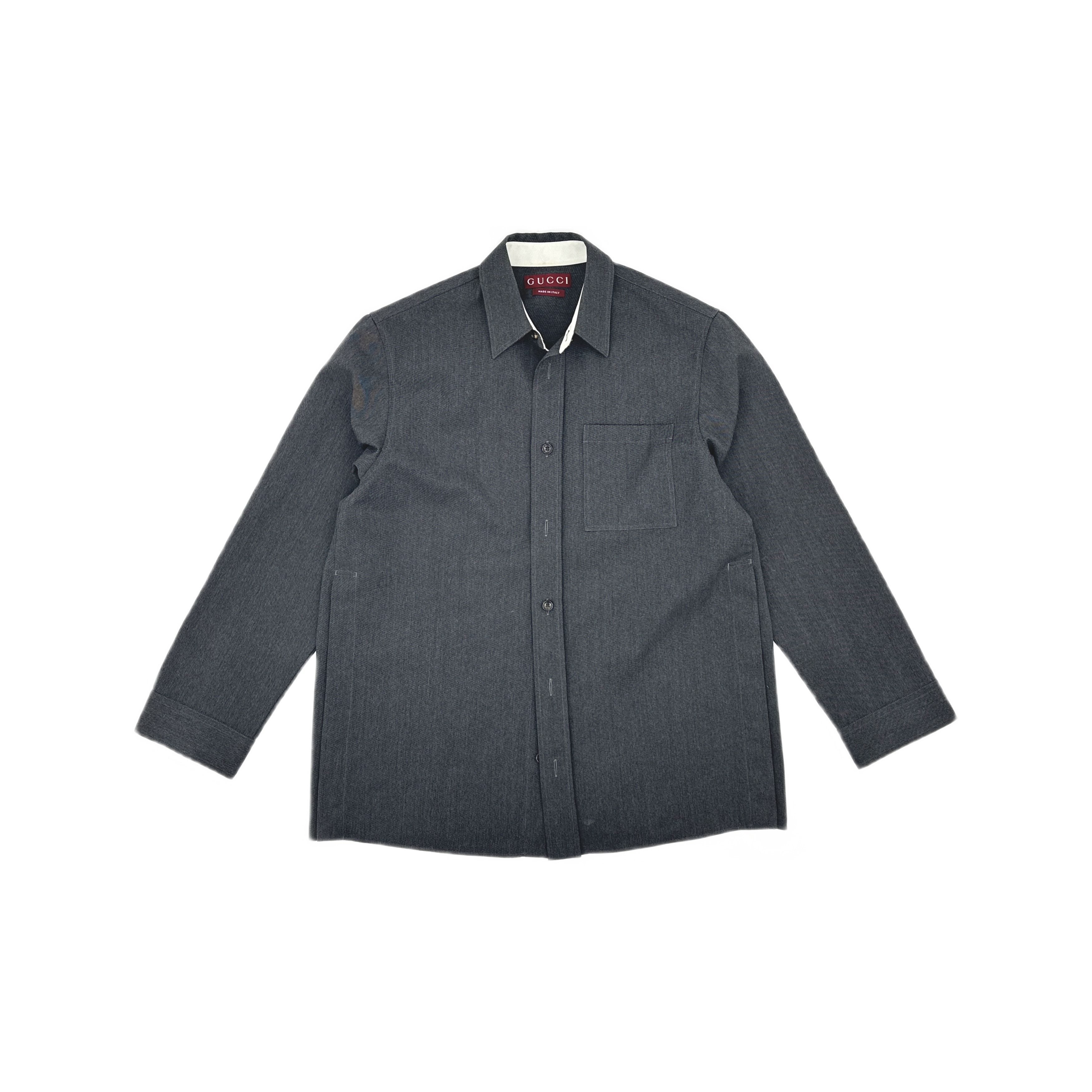 Gucci Gucci SS24 Wool Chest Pocket Shirt 52 Size US L / EU 52-54 / 3 - 1 Thumbnail