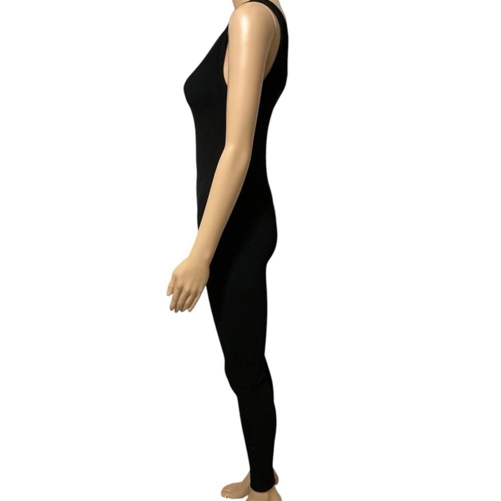Designer Fct Basics Black One Shoulder Jumpsuit - Size Medium Size 32" / US 10 / IT 46 - 3 Thumbnail