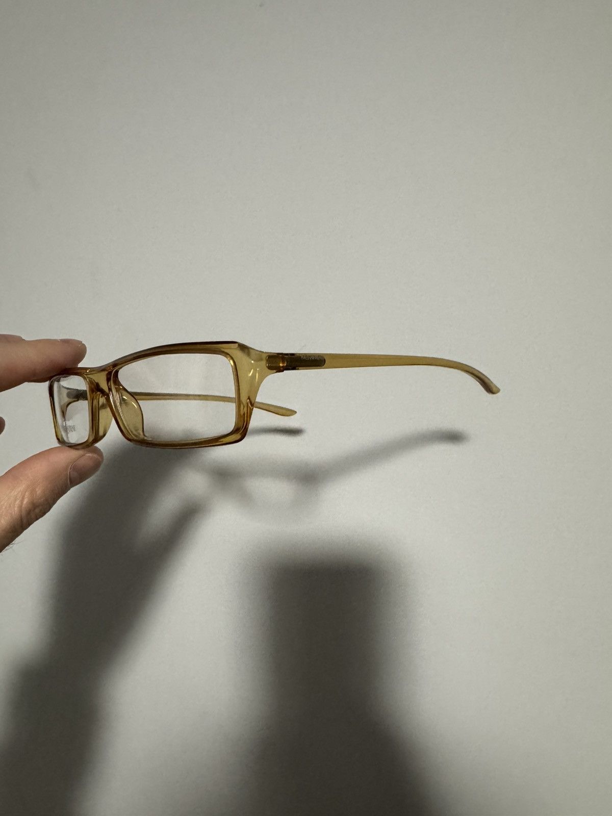 Yves Saint Laurent Yves Saint Laurent FW03 Yellow Transparent Flat Glasses Size ONE SIZE - 4 Thumbnail