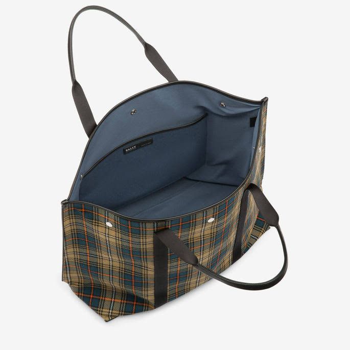 Bally Bally Checkered Unisex Canvas Leather Trim Tote Shoulder Bag Size ONE SIZE - 18 Thumbnail