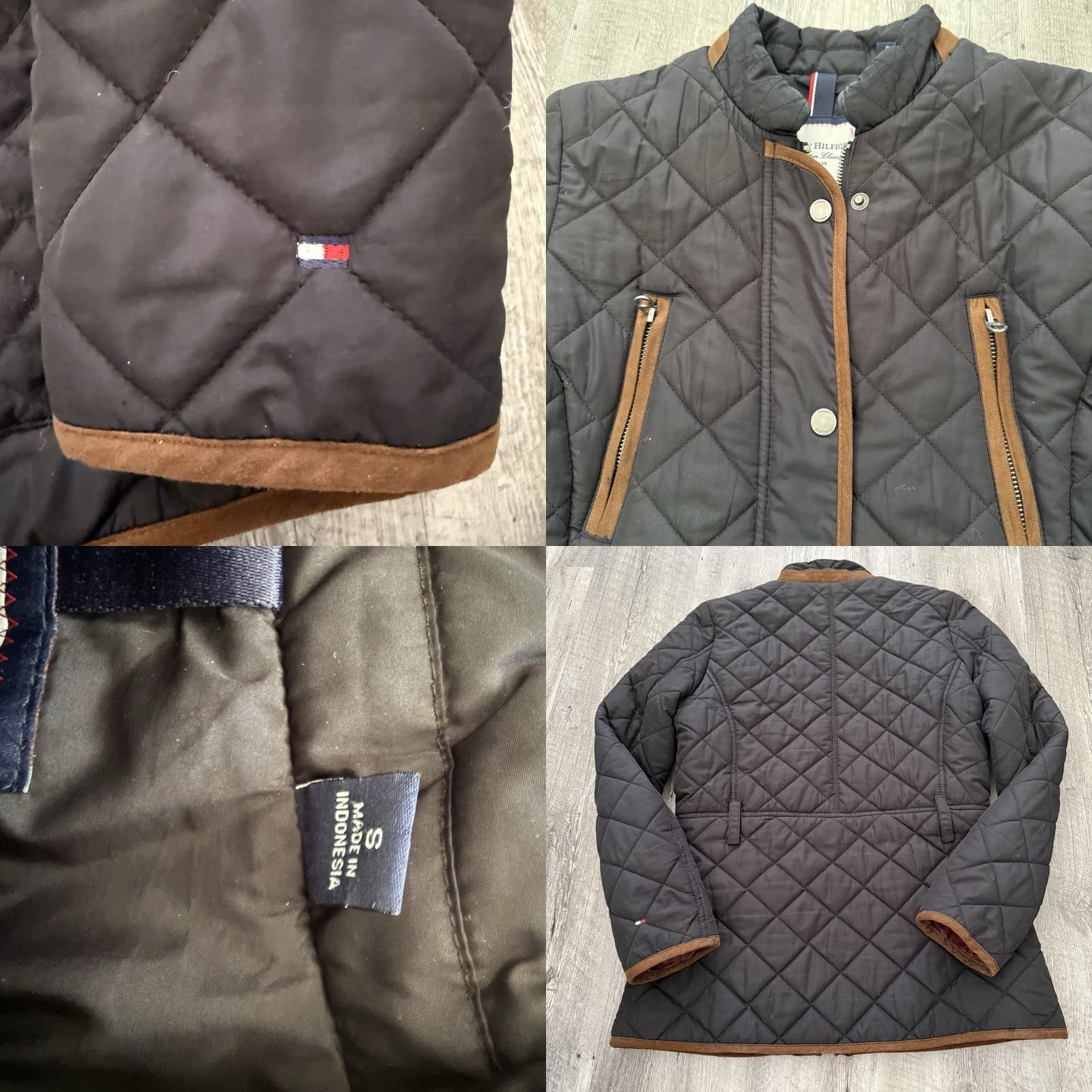 Tommy Hilfiger Tommy Hilfiger Diamond Quilted Jacket Womens Small Black Parka Coat Regular Fit Military Utility Size S / US 4 / IT 40 - 8 Thumbnail