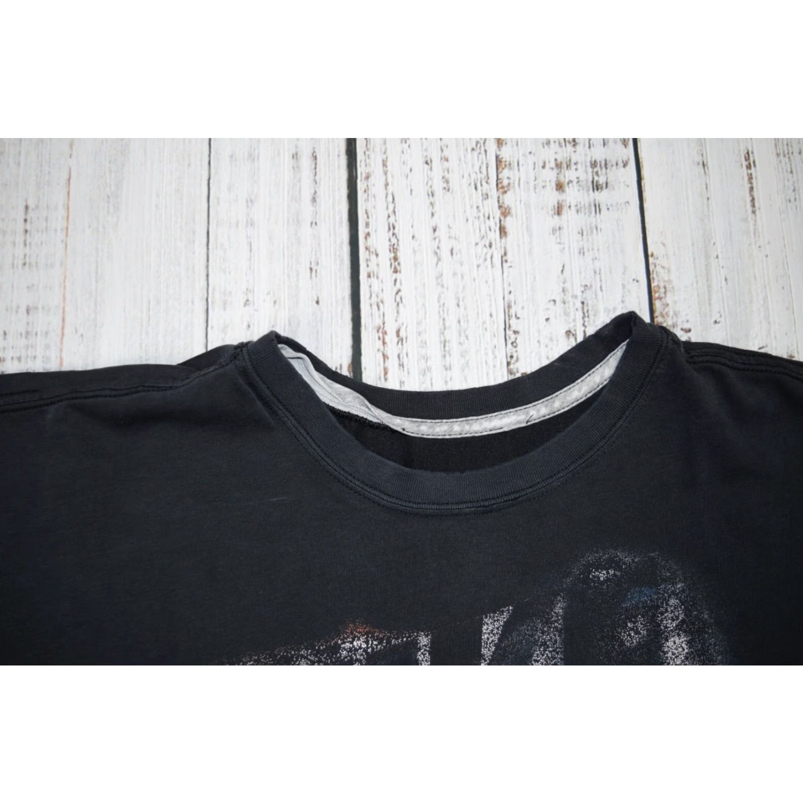 Nike VINTAGE Nike Shirt Mens XL Black DRI-FIT Logo Thrased Spellout T-Shirt 90s Crew Neck Short Sleeve Size US XL / EU 56 / 4 - 5 Thumbnail