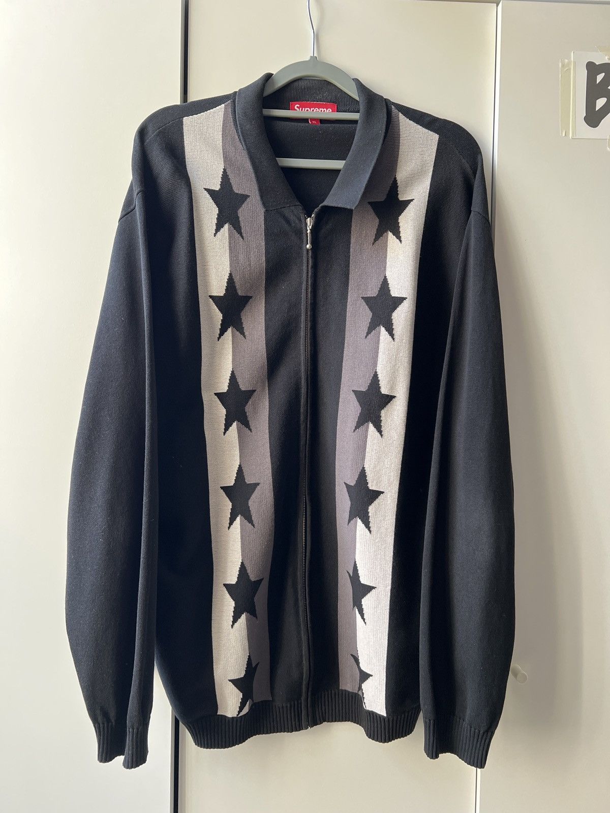 Supreme Supreme Stars Zip Up Sweater Polo | Grailed