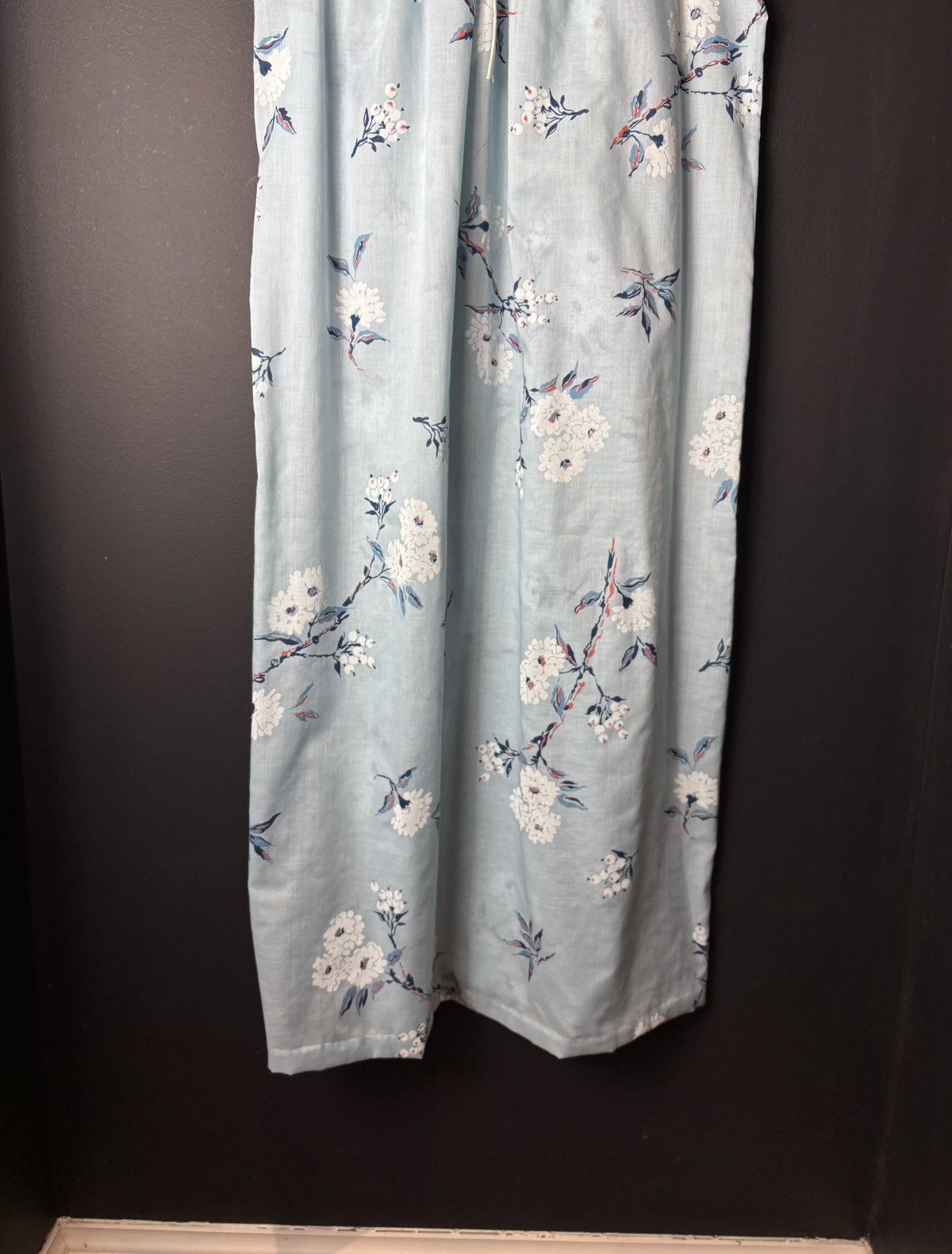 Vintage Vintage Night Gown Asian Floral Print 1970s Slip Dress Sleep Size ONE SIZE - 6 Thumbnail