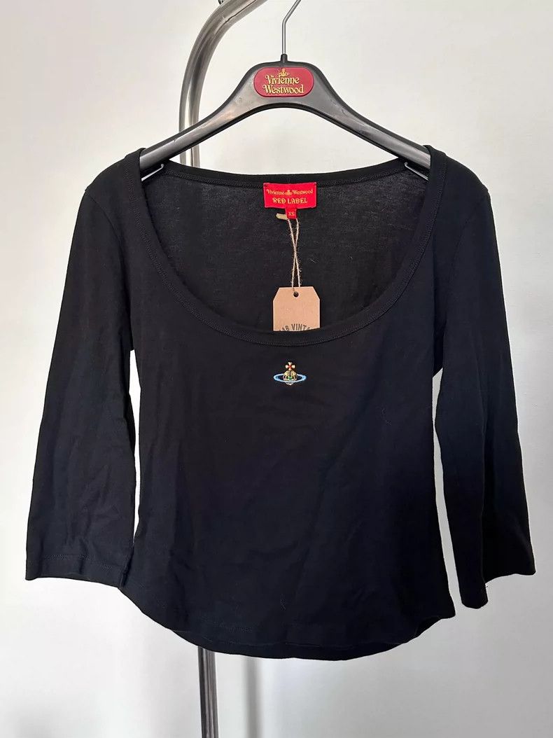 Vivienne Westwood Vivienne Westwood Embroidered low neck U top T-shirt with Size XS / US 0-2 / IT 36-38 - 1 Thumbnail