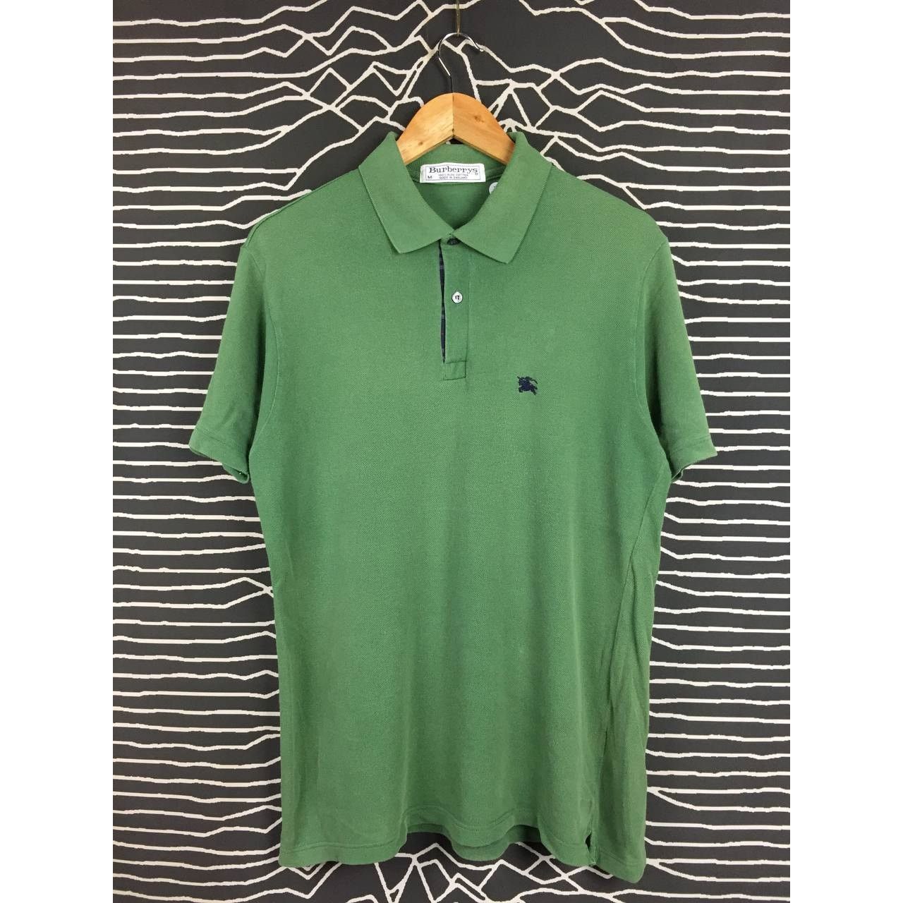 Burberry × Vintage Vtg Burberrys Embroidered Logo Made In England Polo Tee Size US M / EU 48-50 / 2 - 1 Thumbnail