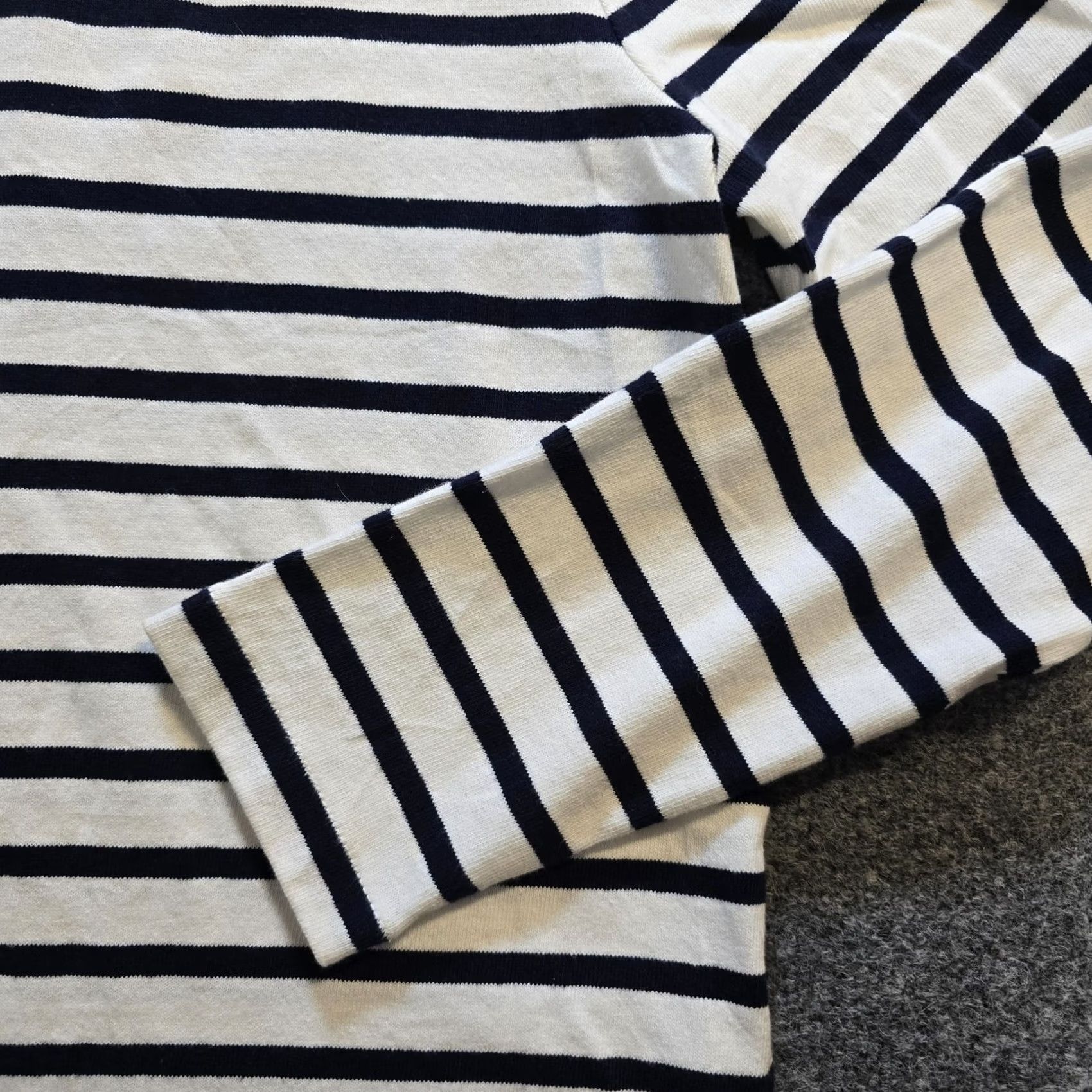 J.Crew J.CREW Top Womens XS White Striped High Neck Anchor Button Nautical Preppy Shirt Size XS / US 0-2 / IT 36-38 - 5 Thumbnail