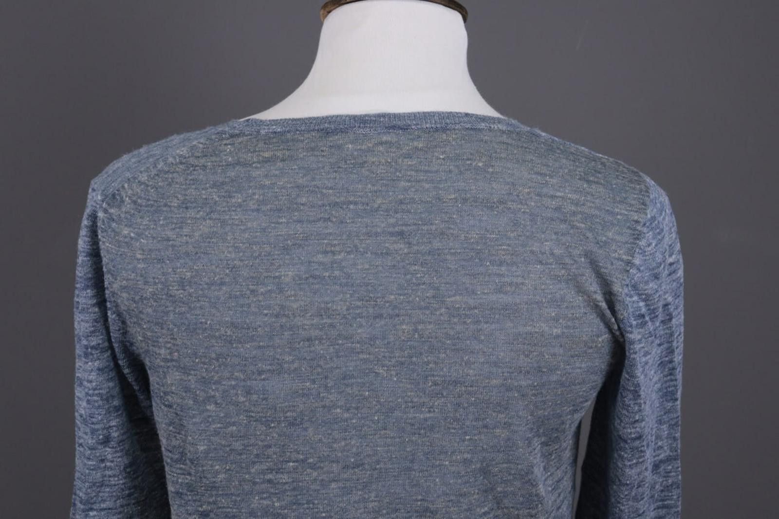 CLOSED Closed Blue Linen Knit Cardigan Sweater Size M Size US M / EU 48-50 / 2 - 11 Thumbnail