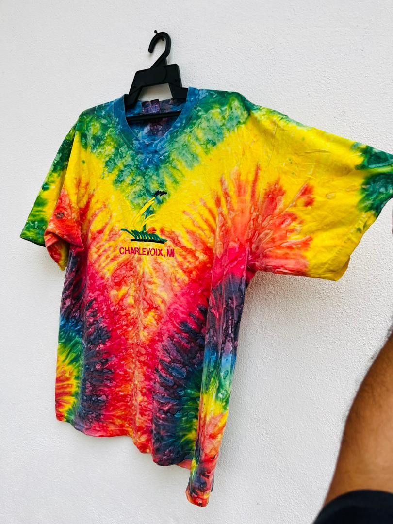 Japanese Brand × Vintage Vintage charlevoix, MI Tie Die Streetwear Fashion Style Size US XL / EU 56 / 4 - 5 Thumbnail