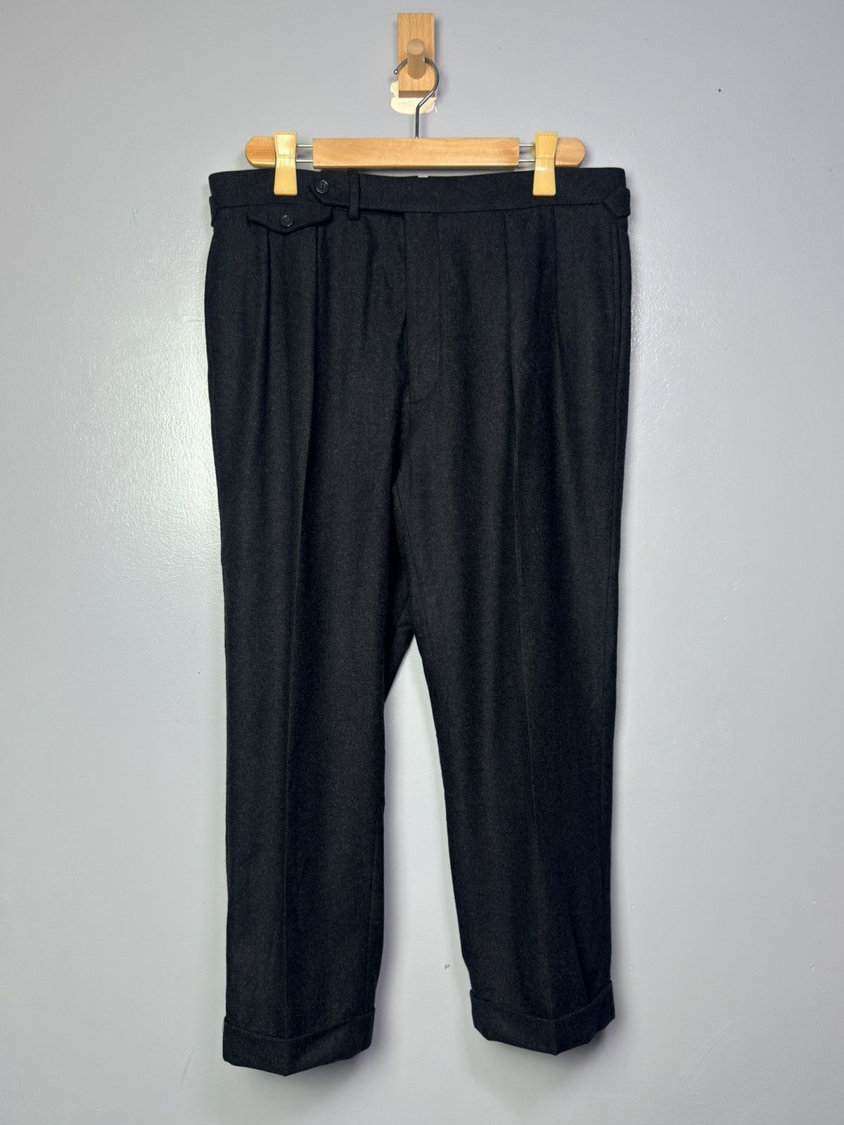 Ralph Lauren Purple Label Ralph Lauren Purple Label Gregory Wool Flannel Trouser Size US 34 / EU 50 - 1 Thumbnail