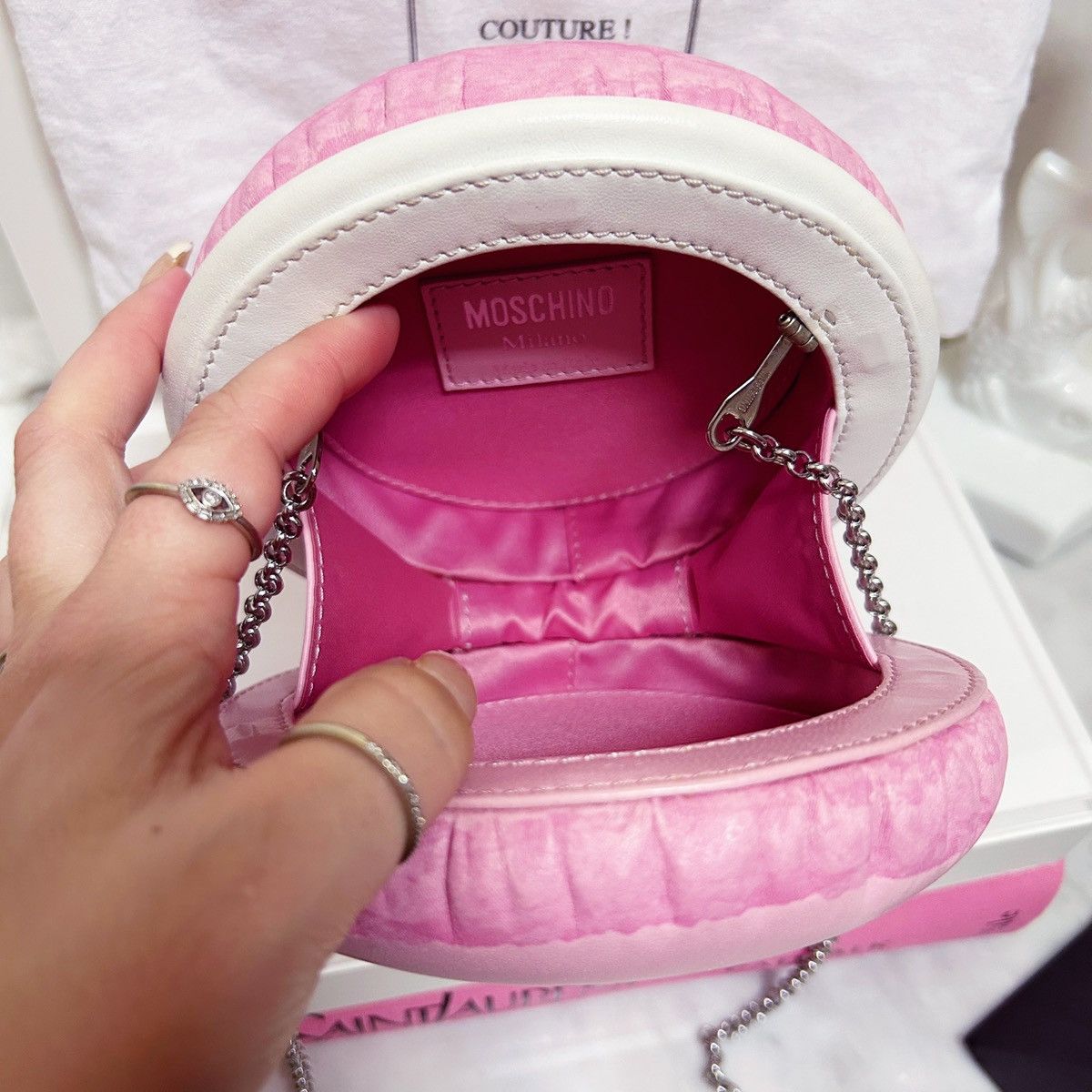Moschino Authentic Moschino RARE Macaron Pink Marie Antoinette Bag Size ONE SIZE - 7 Thumbnail
