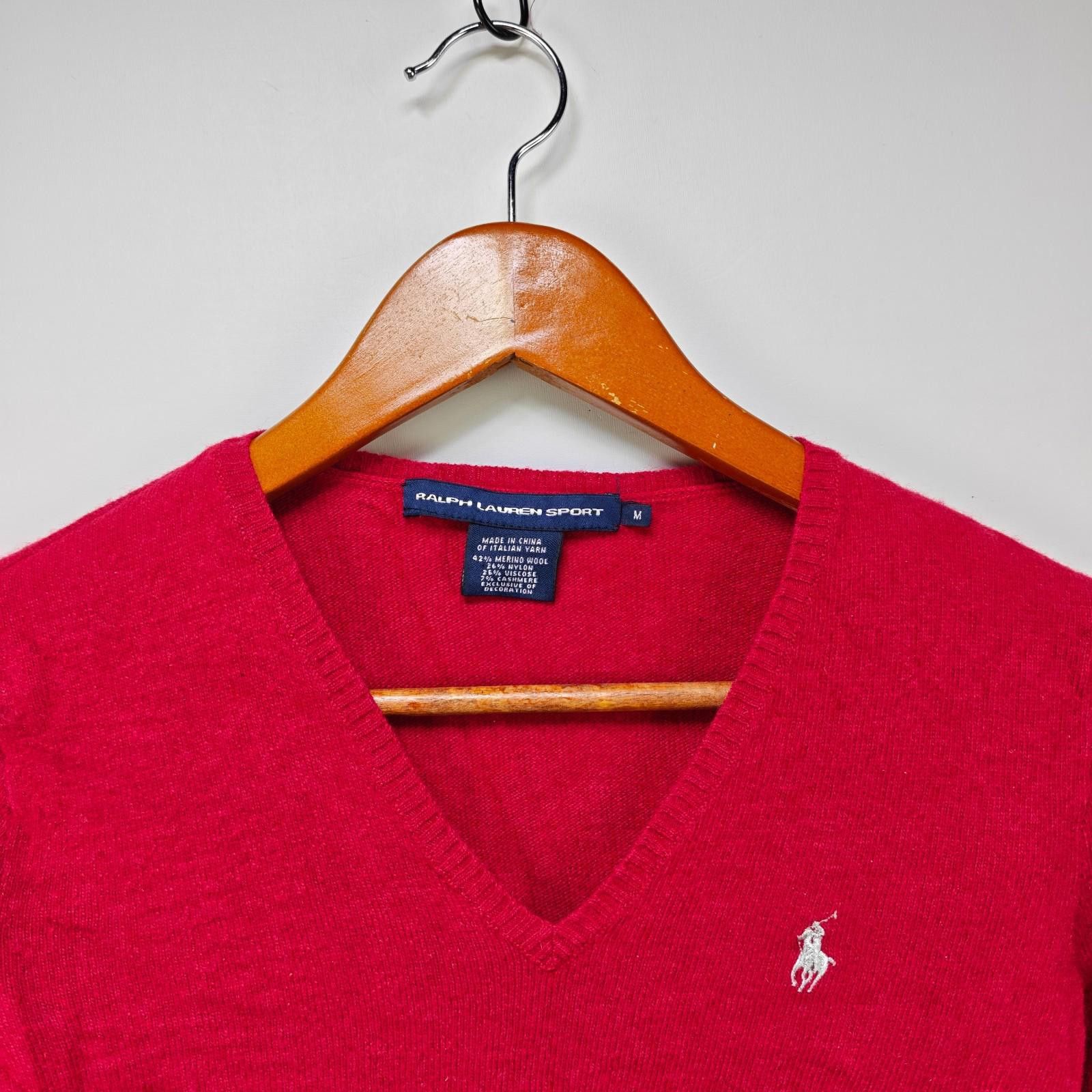 Ralph Lauren Sport Vintage Ralph Lauren Sport Polo Womens V Neck Knit Shirt Size M / US 6-8 / IT 42-44 - 2 Thumbnail